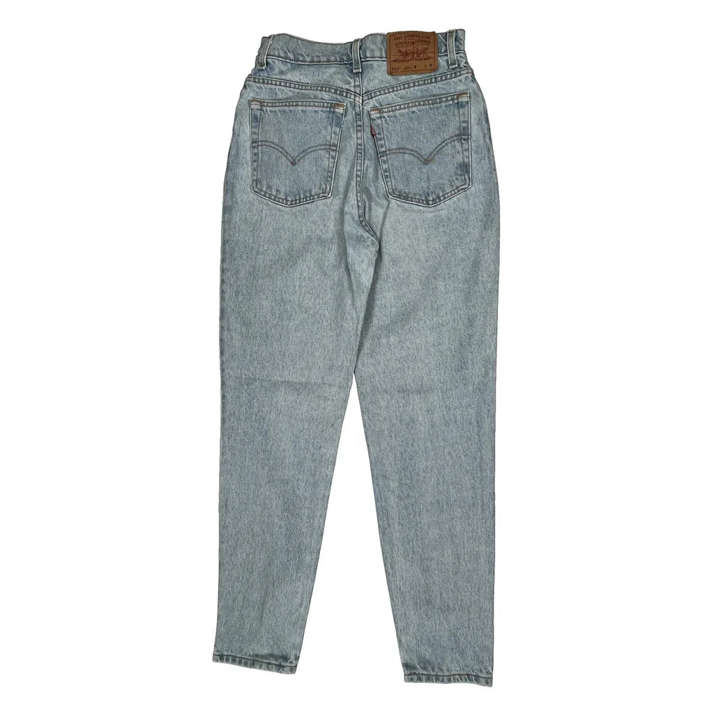 Made In USA Levis 512 Slim Fit Jeans - 28W UK 8 Light Wash Cotton Refurbished - Thrifted (note: this is a term often used to describe second- refurbished available on Cerqular