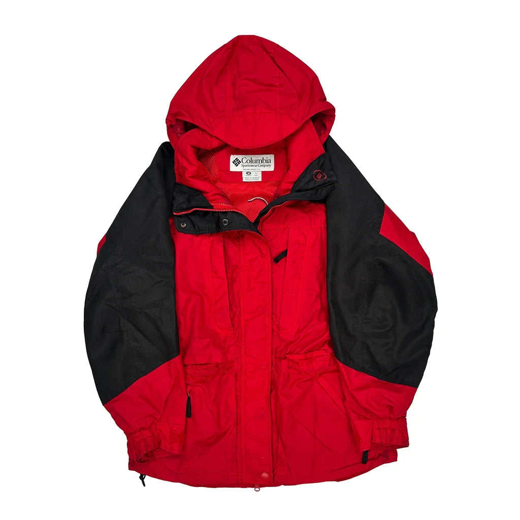 Columbia Ski Jacket - Medium Black Polyester Refurbished - Thrifted (note: this is a term often used to describe second- refurbished available on Cerqular