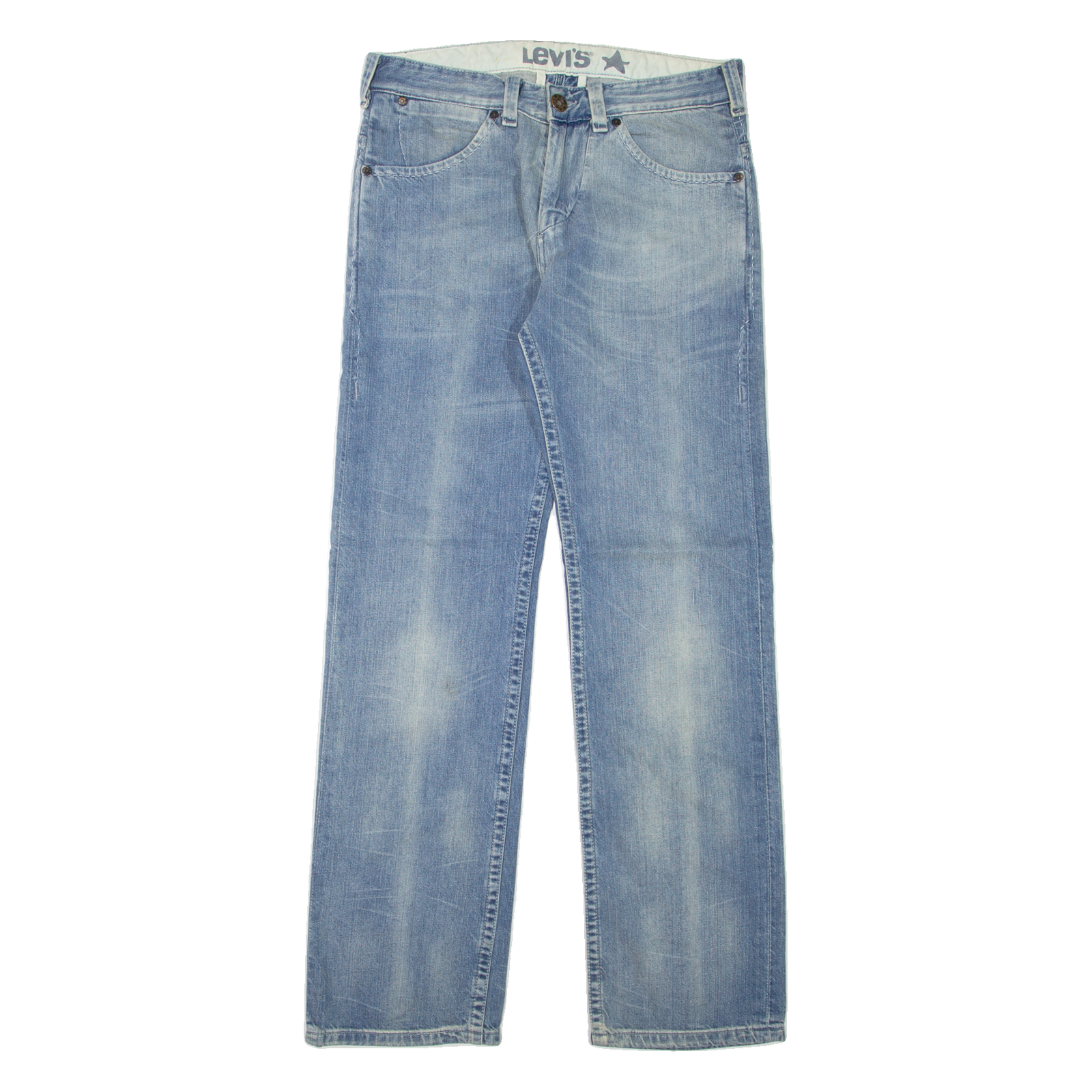 LEVI'S Blue Star Mens Jeans Blue Regular Straight Stone Wash W30 L32 Refurbished - N/A refurbished available on Cerqular