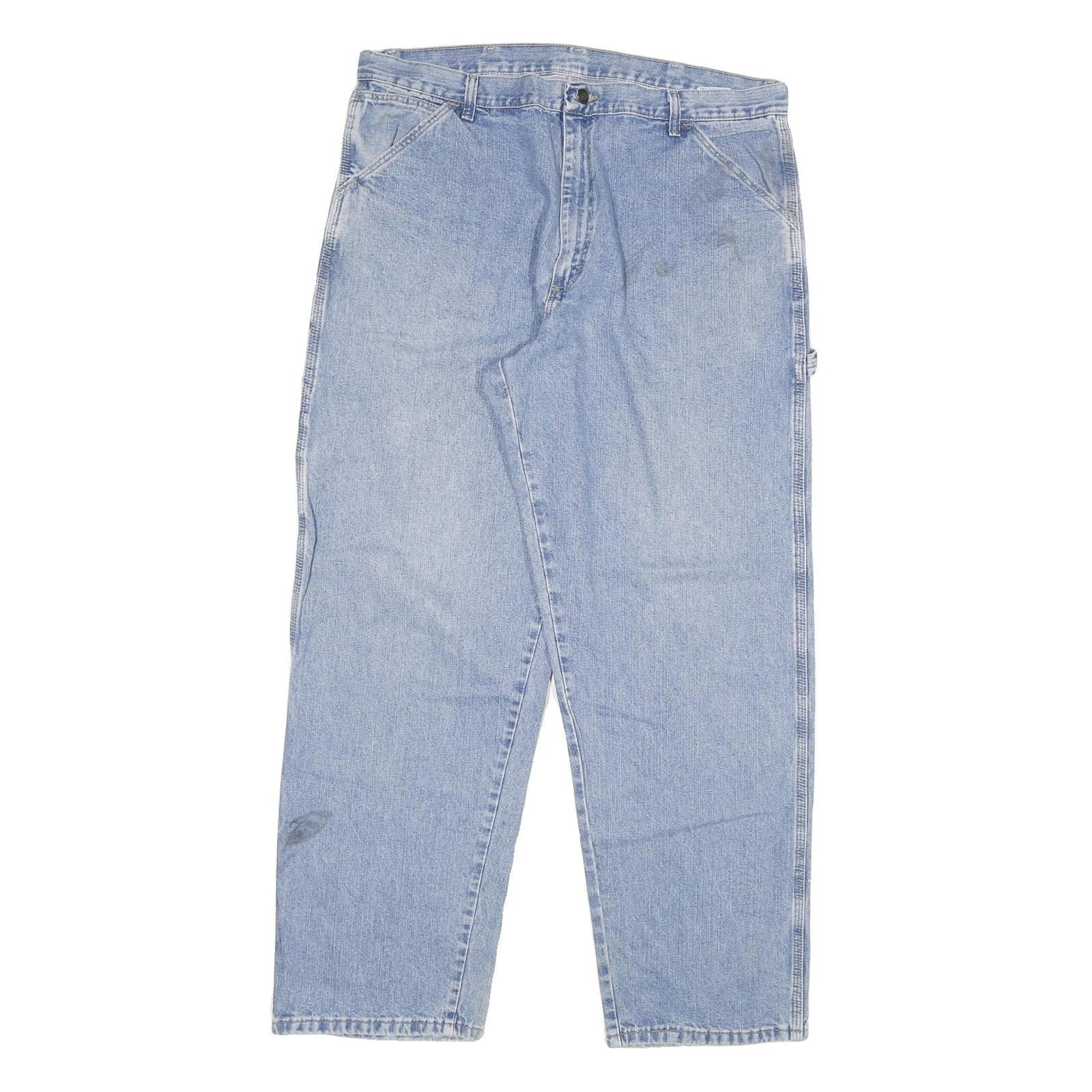 DICKIES Mens Relaxed Light Blue Denim Jeans W38 L32 Workwear Loose Fit Zip Fly Refurbished - N/A refurbished available on Cerqular