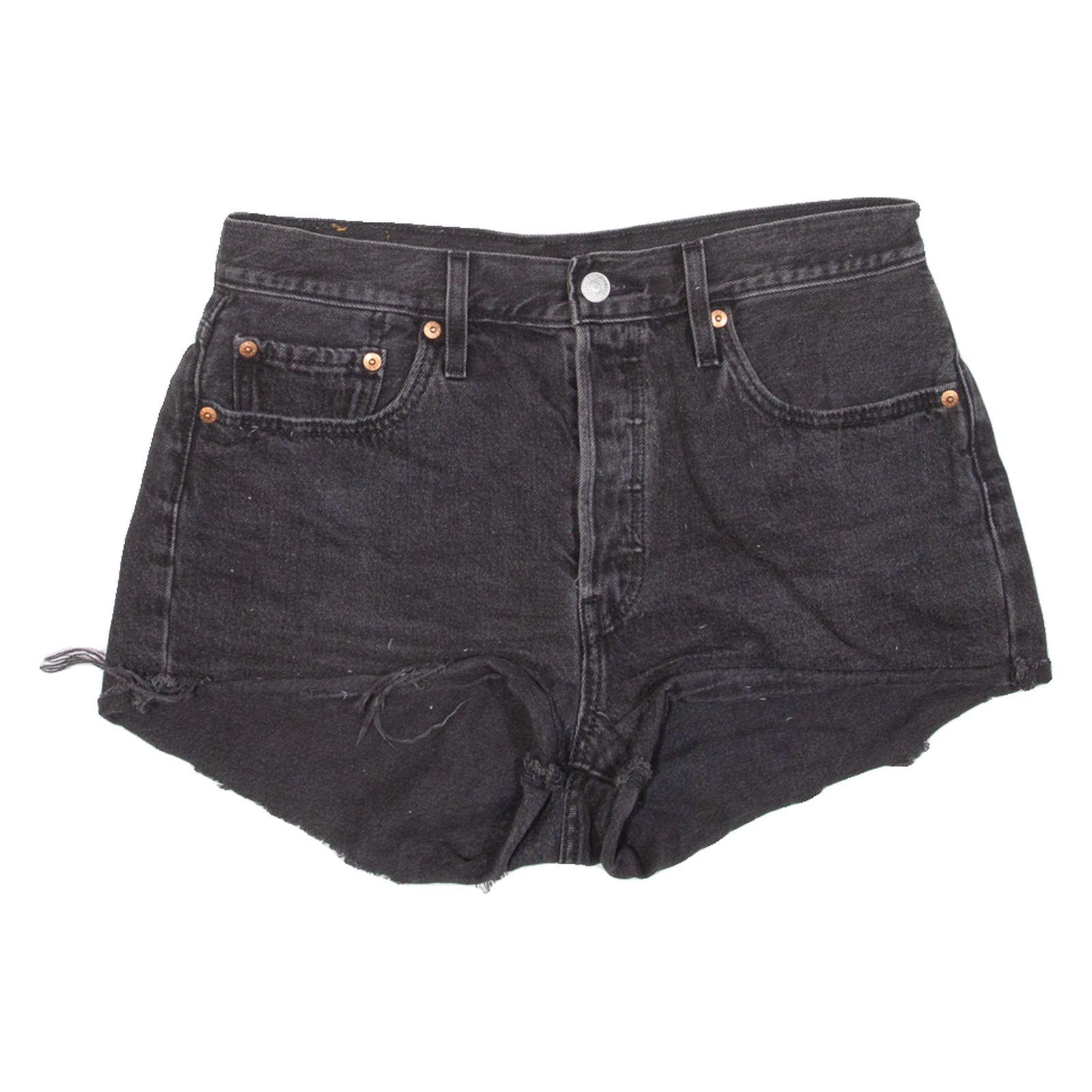 LEVI'S Womens Denim Shorts Black S W28 Refurbished - N/A refurbished available on Cerqular