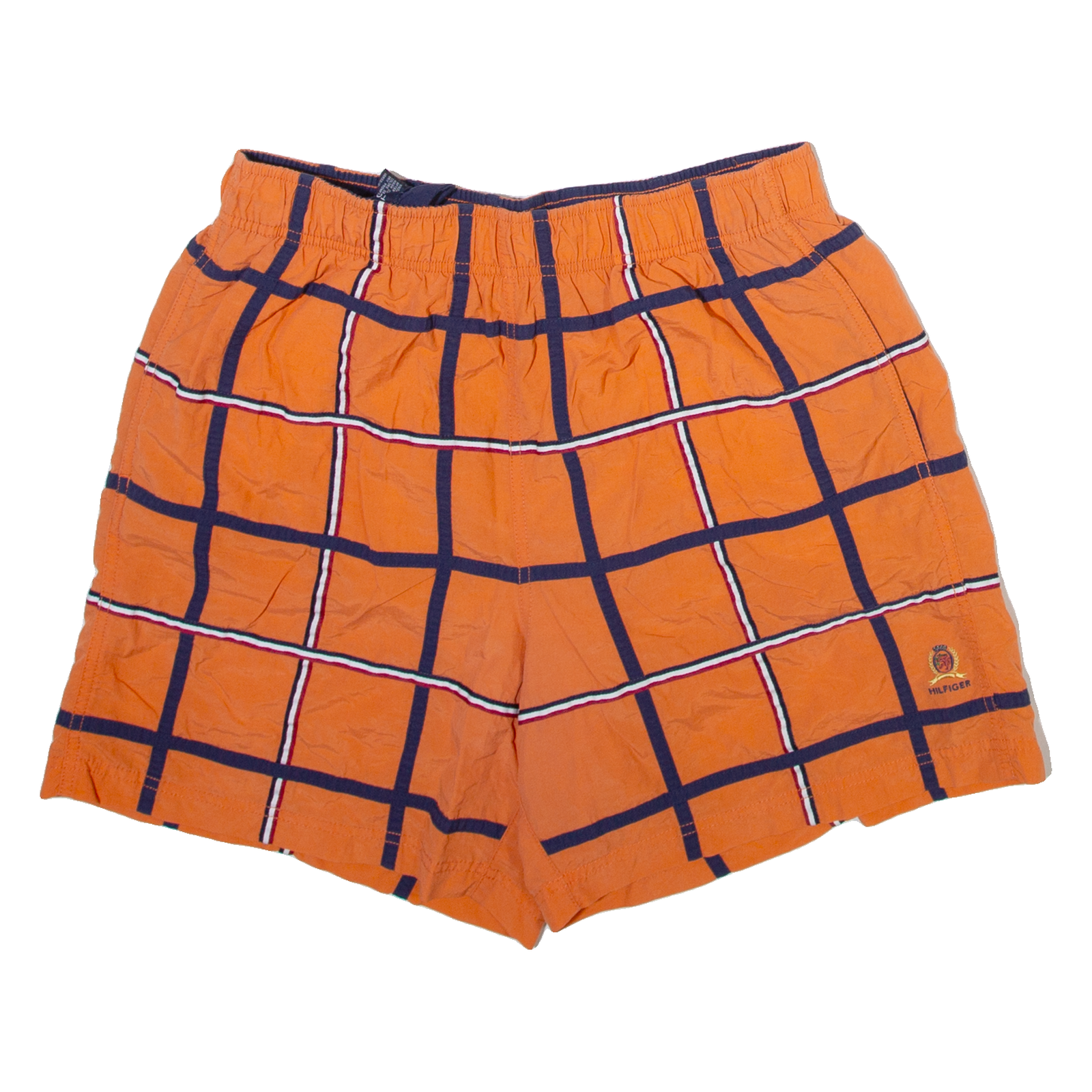 TOMMY HILFIGER Mens Swimming Shorts Orange Check L W29 Refurbished - N/A refurbished available on Cerqular