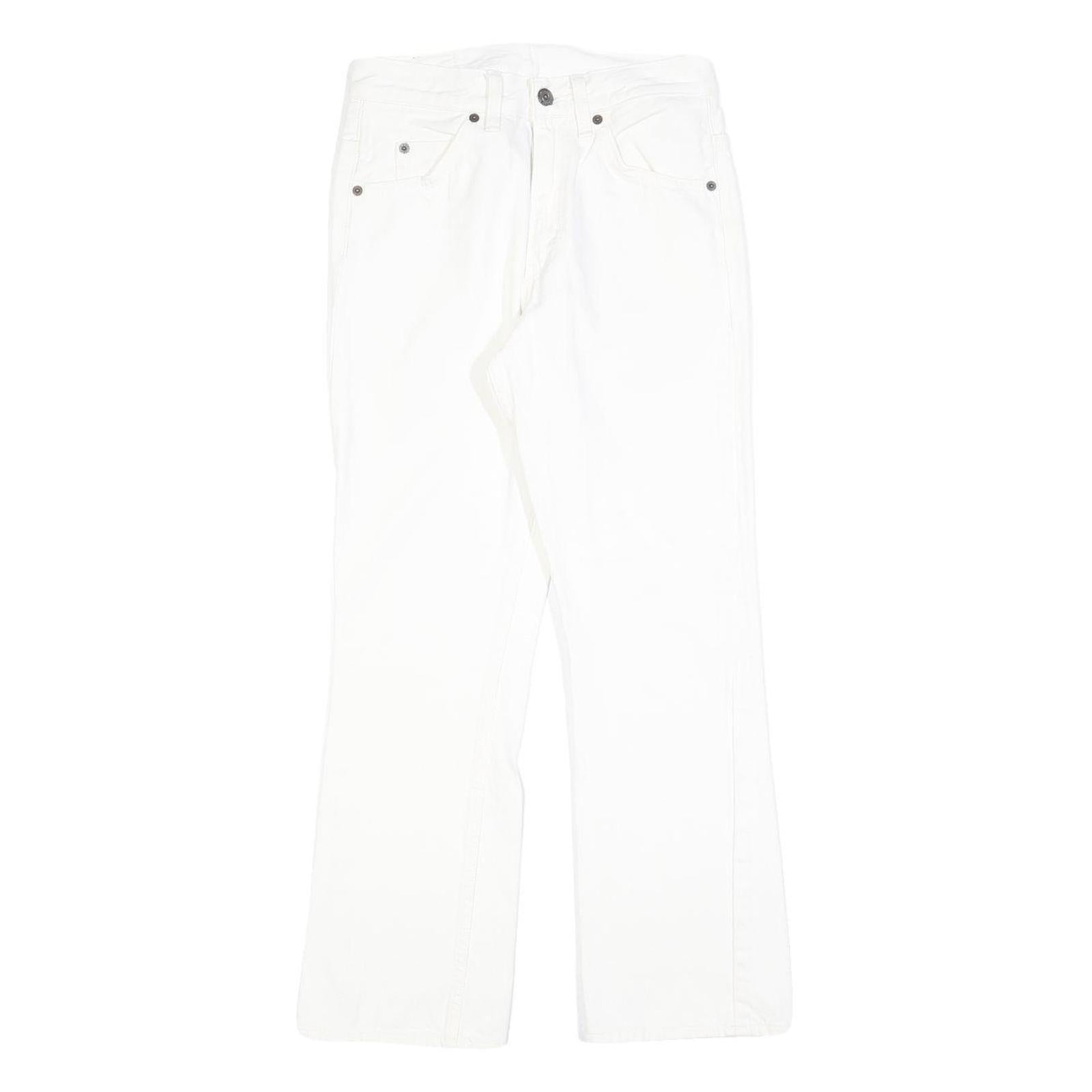 LEVI'S Womens White Regular Fit Bootcut Denim Jeans W25 L26 Cotton Blend Zip 517 Refurbished - N/A refurbished available on Cerqular