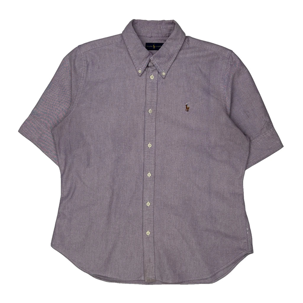 Ralph Lauren Short Sleeve Shirt - XL Purple Cotton Refurbished - Thrifted (note: this is a term often used to describe second- refurbished available on Cerqular