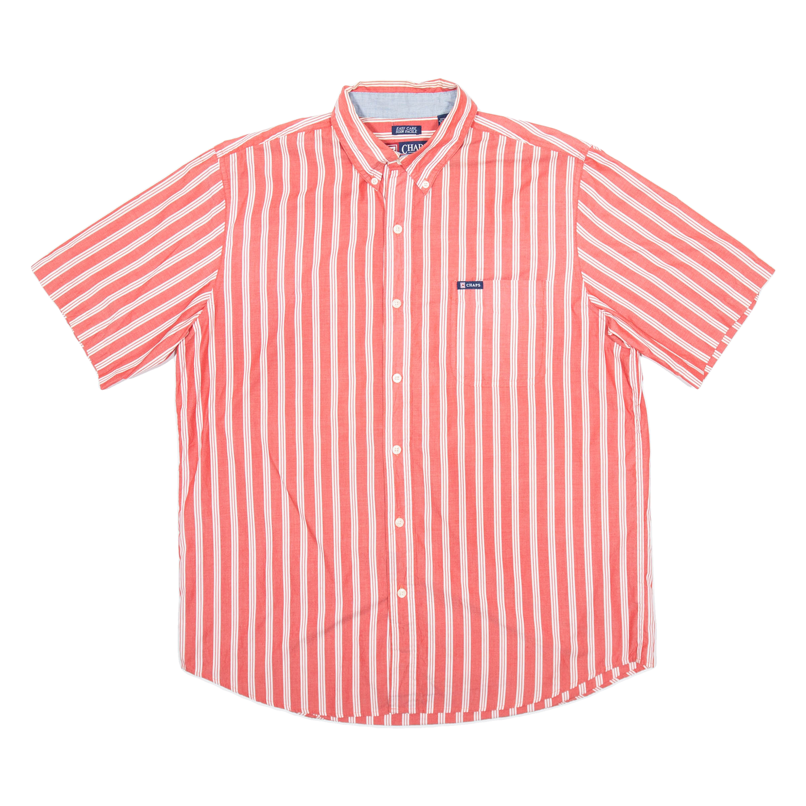 CHAPS Mens Shirt Red Striped L Refurbished - N/A refurbished available on Cerqular