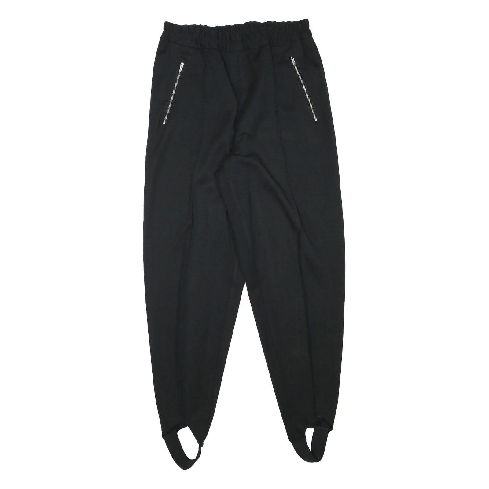 Womens Black Relaxed Leg Trousers W29 L29 Stirrup Bottom Polyester Blend Refurbished - N/A refurbished available on Cerqular