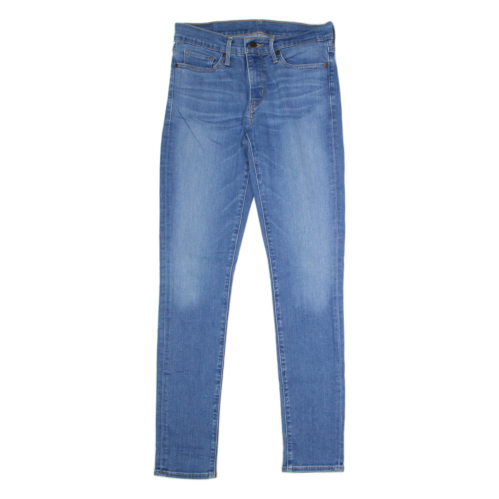 LEVI'S Womens Jeans Blue Regular Skinny Stone Wash W27 L30 Refurbished - N/A refurbished available on Cerqular