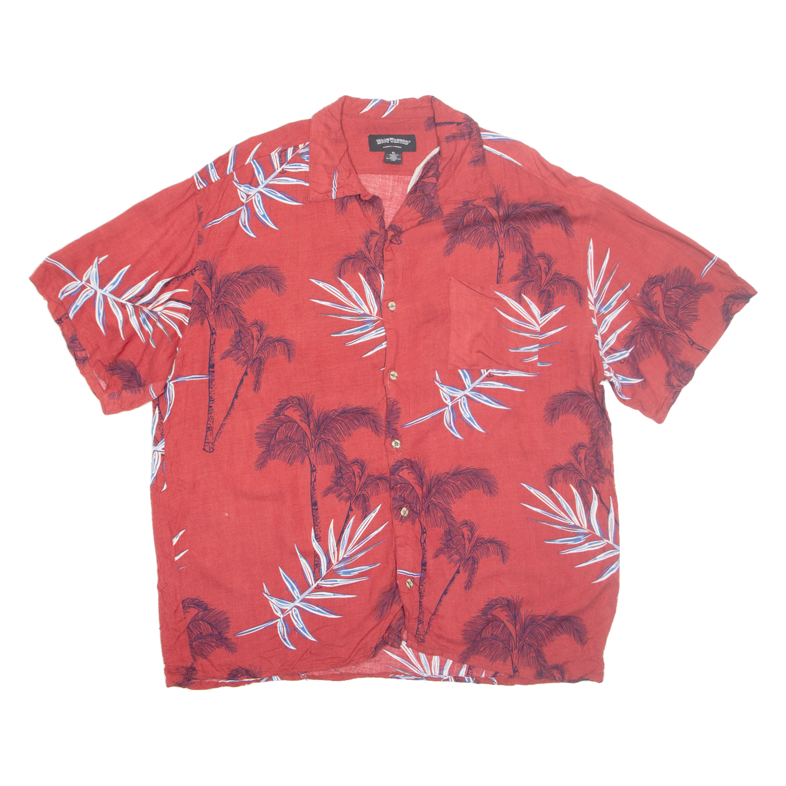 MOST WANTED Mens Hawaiian Shirt Red Floral XL Refurbished - N/A refurbished available on Cerqular