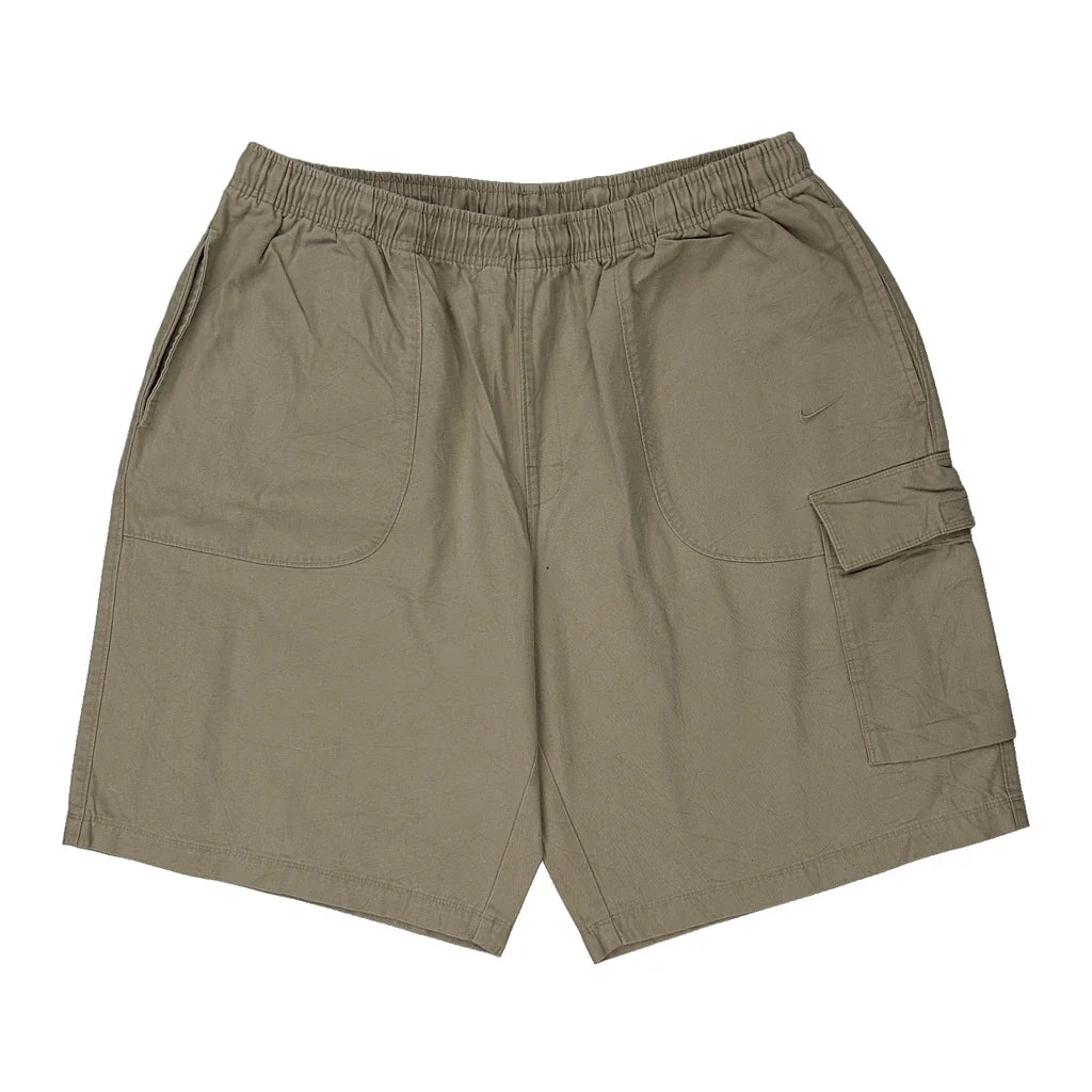 Nike Sport Shorts - XL Beige Cotton Refurbished - Thrifted (note: this is a term often used to describe second- refurbished available on Cerqular