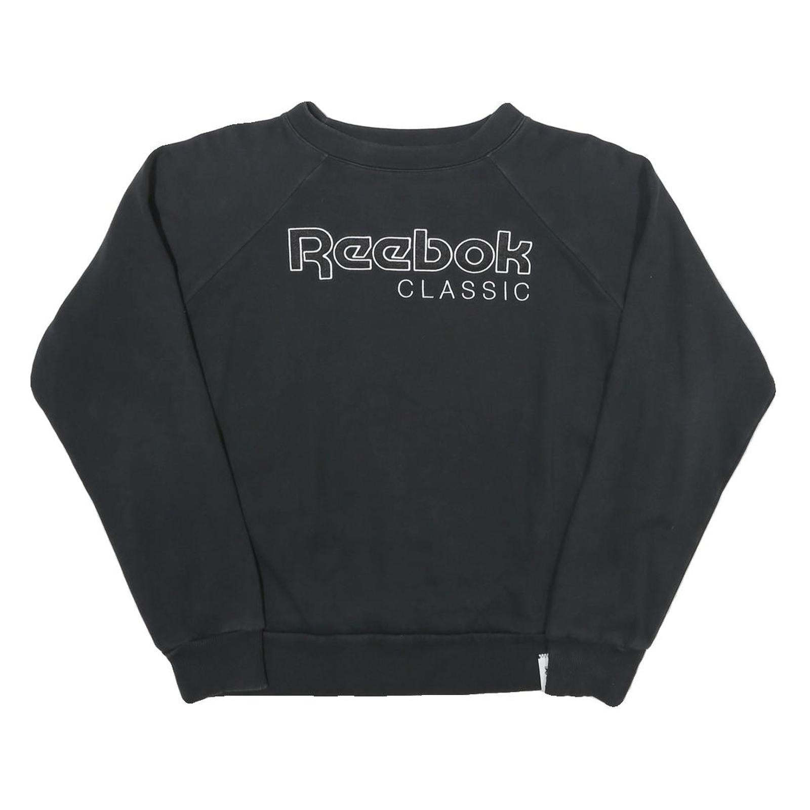 Buy REEBOK Womens Black Classic Crew Neck M Cotton Blend Sweatshirt Pullover Refurbished - $33.79 REEBOK Womens Black Classic Crew Neck M Cotton Blend Sweatshirt Pullover Refurbished - N/A refurbished available on Cerqular