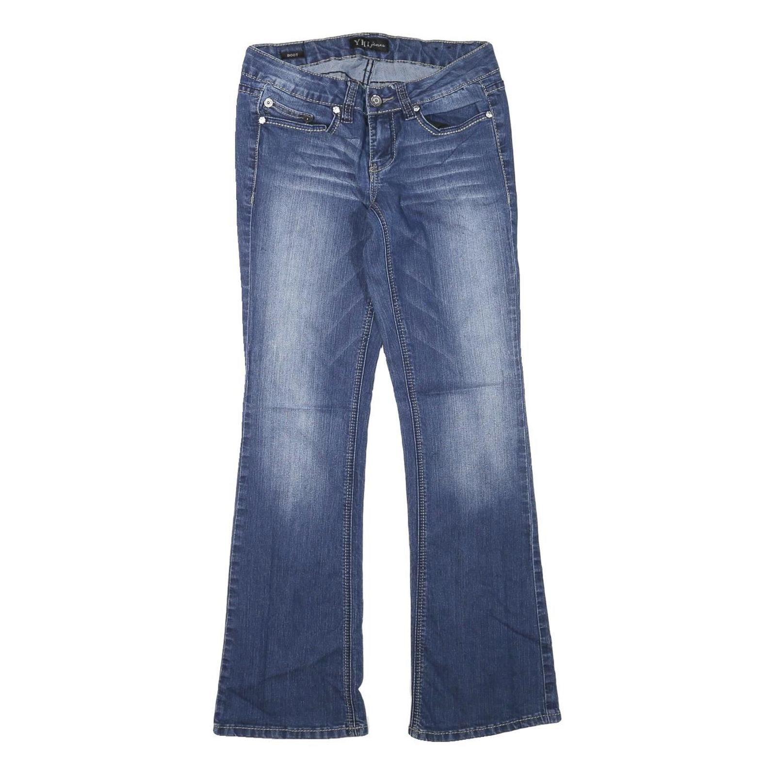 YMI Womens Blue Regular Bootcut Denim Medium W30 L31 Stylish Cotton Blend Jeans Refurbished - N/A refurbished available on Cerqular