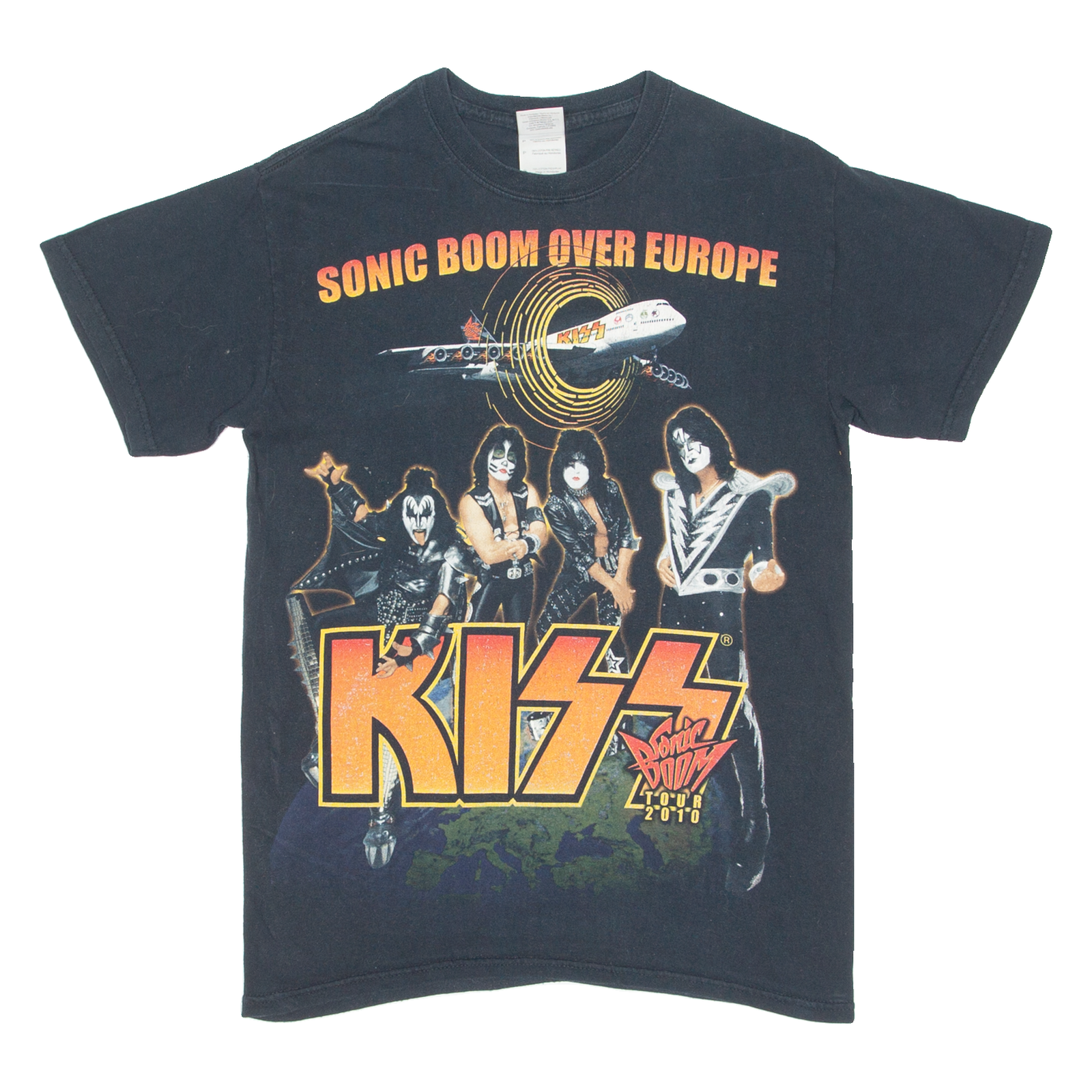 GILDAN Kiss Mens T-Shirt Black Crew Neck S Refurbished - N/A refurbished available on Cerqular