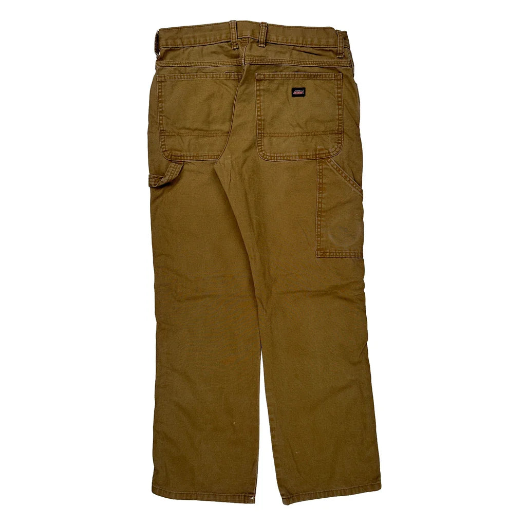 Buy Dickies Double Knee Carpenter Trousers - 34W 30L Brown Cotton Refurbished - $44.21 Dickies Double Knee Carpenter Trousers - 34W 30L Brown Cotton Refurbished - Thrifted (note: this is a term often used to describe second- refurbished available on Cerqular