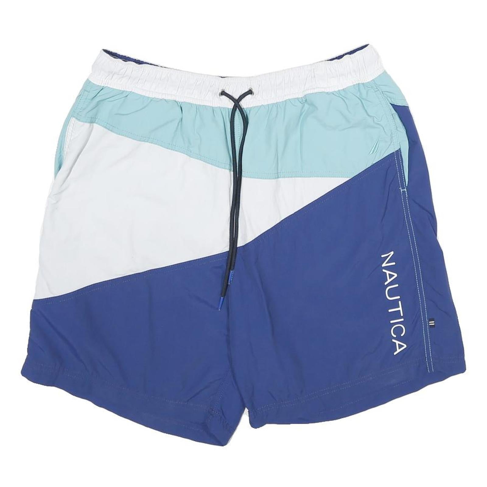 Buy NAUTICA Mens Shorts Blue & White Colourblock Casual L W32 Swimwear Refurbished - $22.09 NAUTICA Mens Shorts Blue & White Colourblock Casual L W32 Swimwear Refurbished - N/A refurbished available on Cerqular