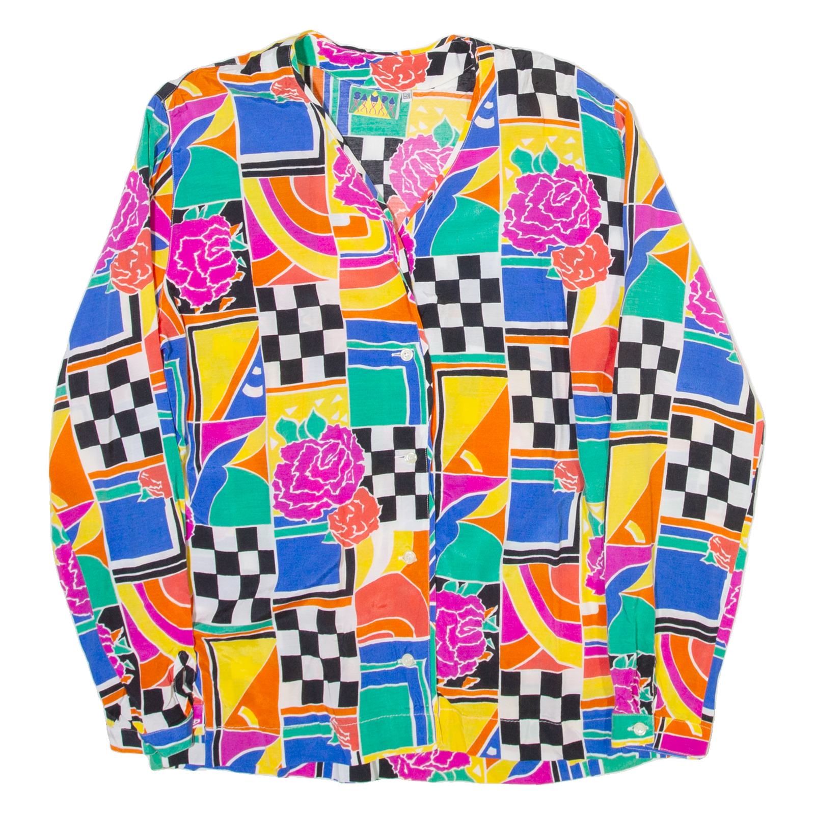 Buy SAMPA Womens Printed Blouse Blue V-Neck Long Sleeve Crazy Pattern M Refurbished - $16.89 SAMPA Womens Printed Blouse Blue V-Neck Long Sleeve Crazy Pattern M Refurbished - N/A refurbished available on Cerqular