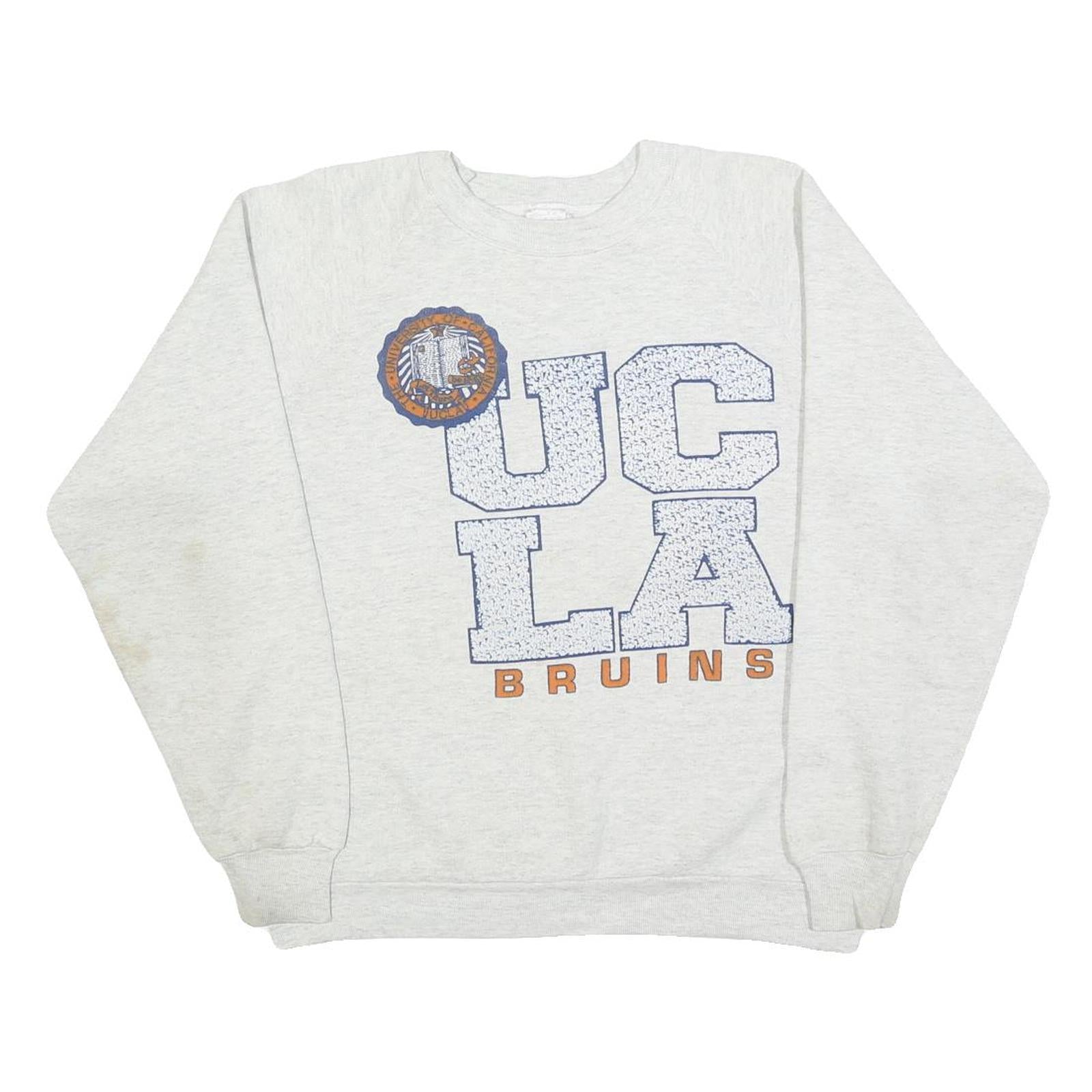 Mens White UCLA Bruins Crew Neck M Cotton Blend Sweatshirt Vintage College Refurbished - N/A refurbished available on Cerqular