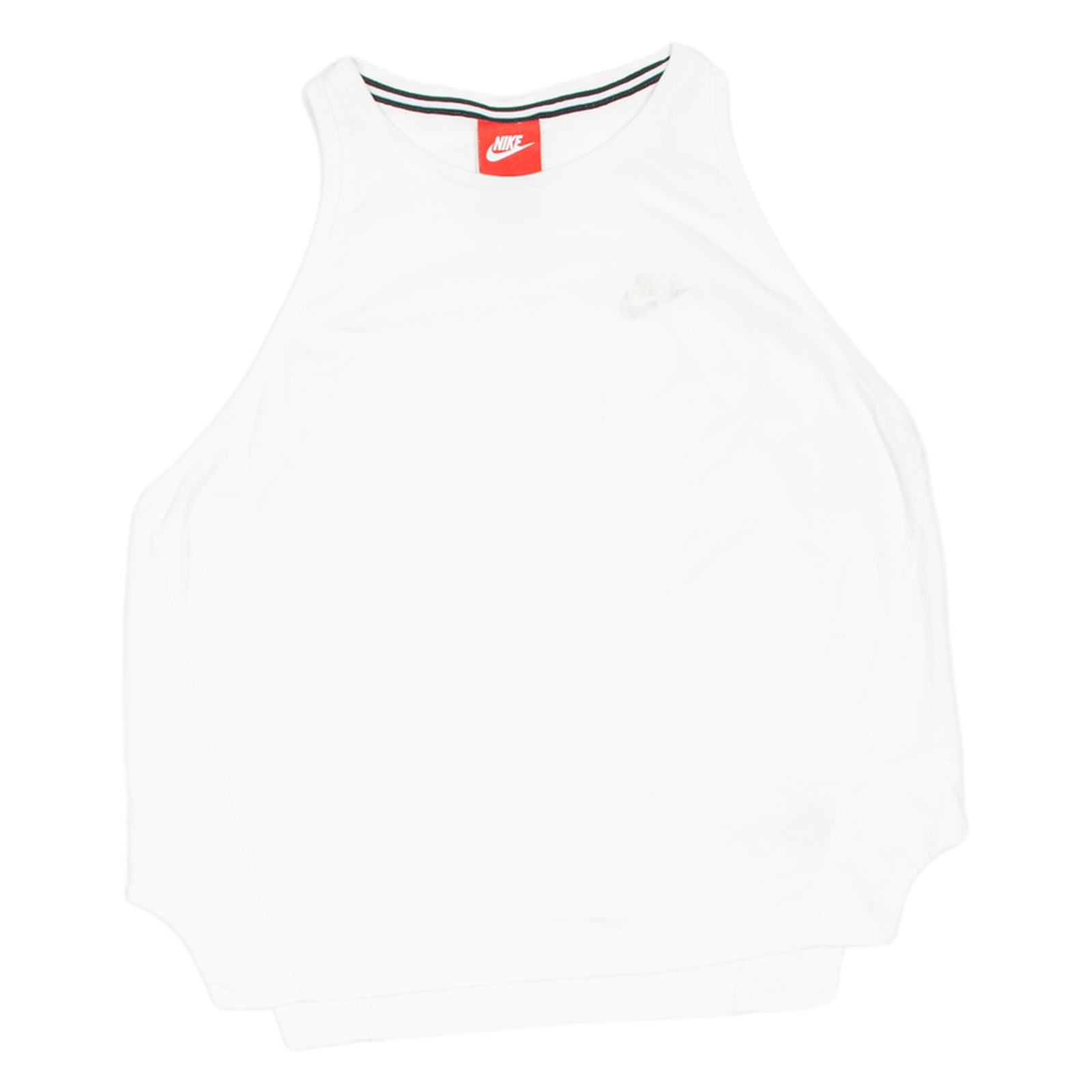 NIKE Cropped Womens Vest White Sleeveless M Refurbished - N/A refurbished available on Cerqular