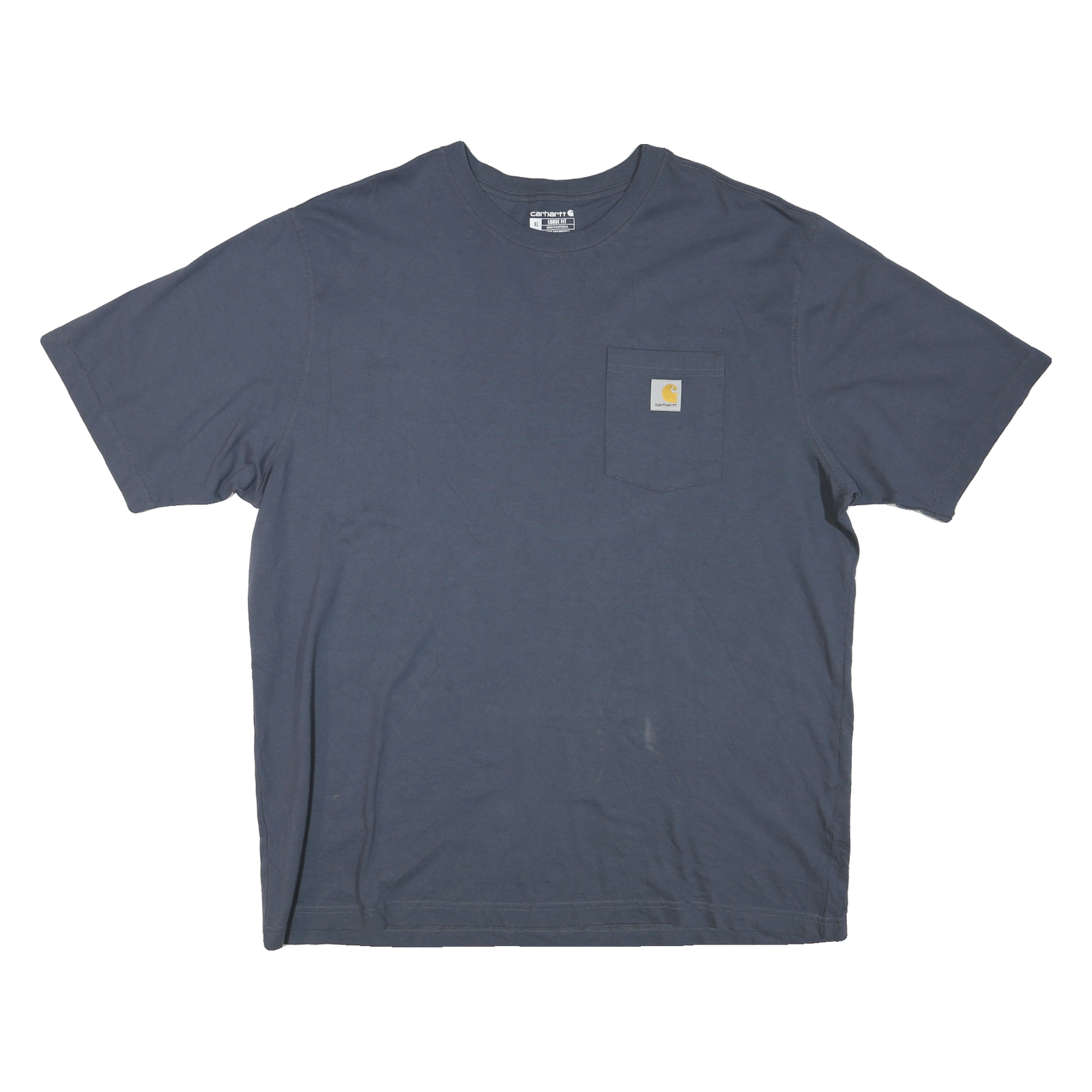 CARHARTT Mens Blue Pocket T-Shirt XL Short Sleeve Crew Neck Cotton Workwear Refurbished - N/A refurbished available on Cerqular