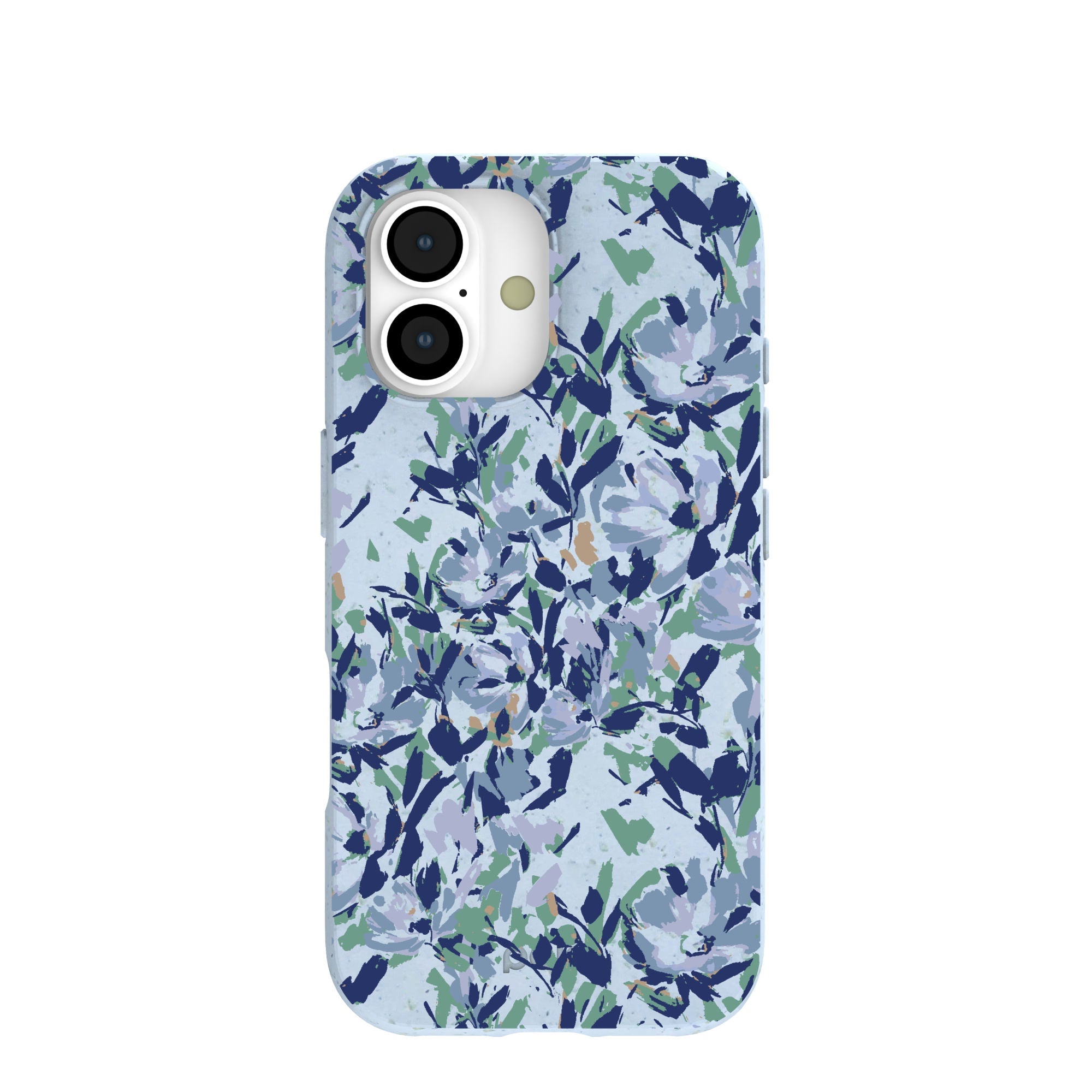 Powder Blue Blue Blooms iPhone 17 Case | MagSafe Compatibility: Without MagSafe Refurbished - Pela Case refurbished available on Cerqular