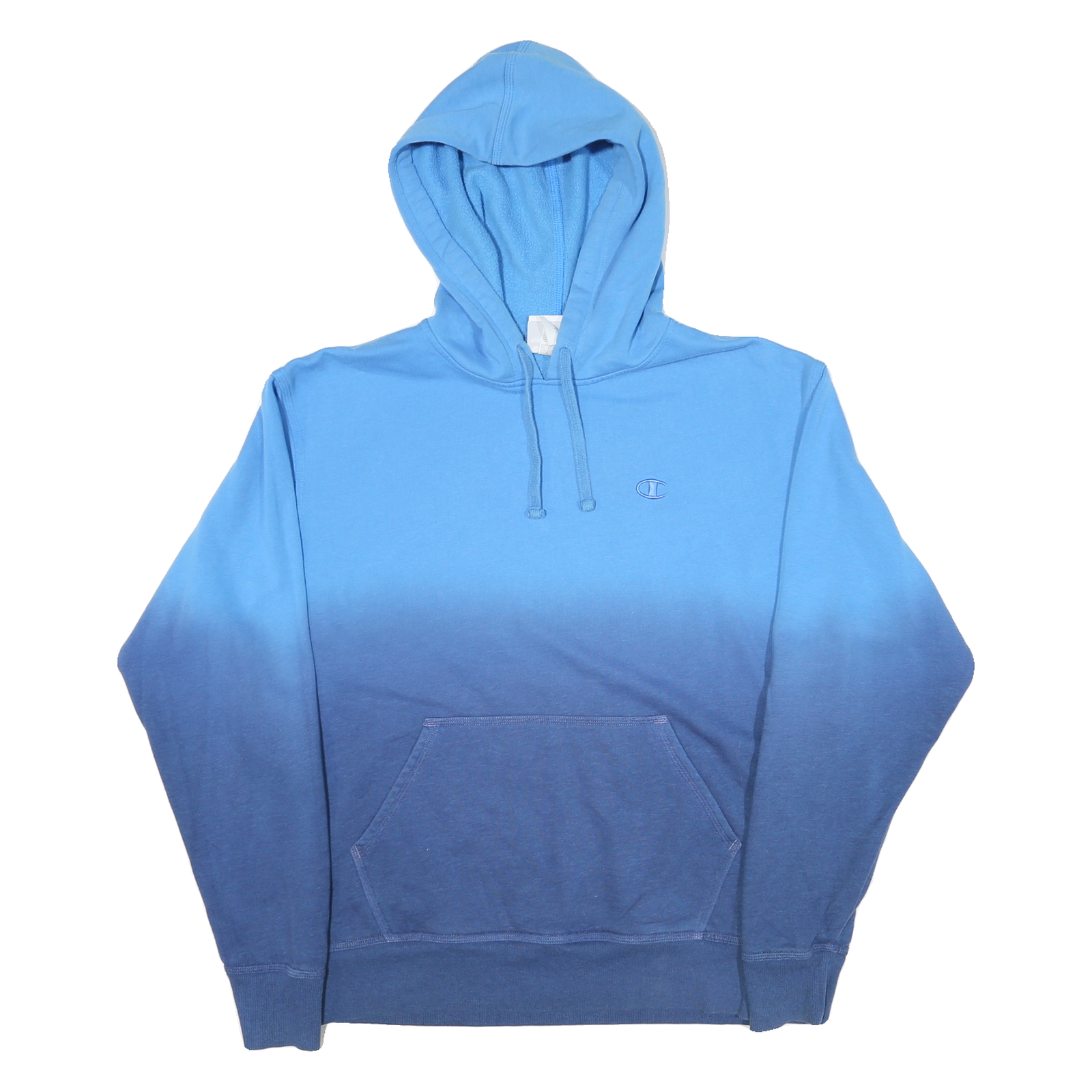 CHAMPION Mens Blue & Navy Gradient Pullover Hoodie M Cotton Blend Casual Layer Refurbished - N/A refurbished available on Cerqular