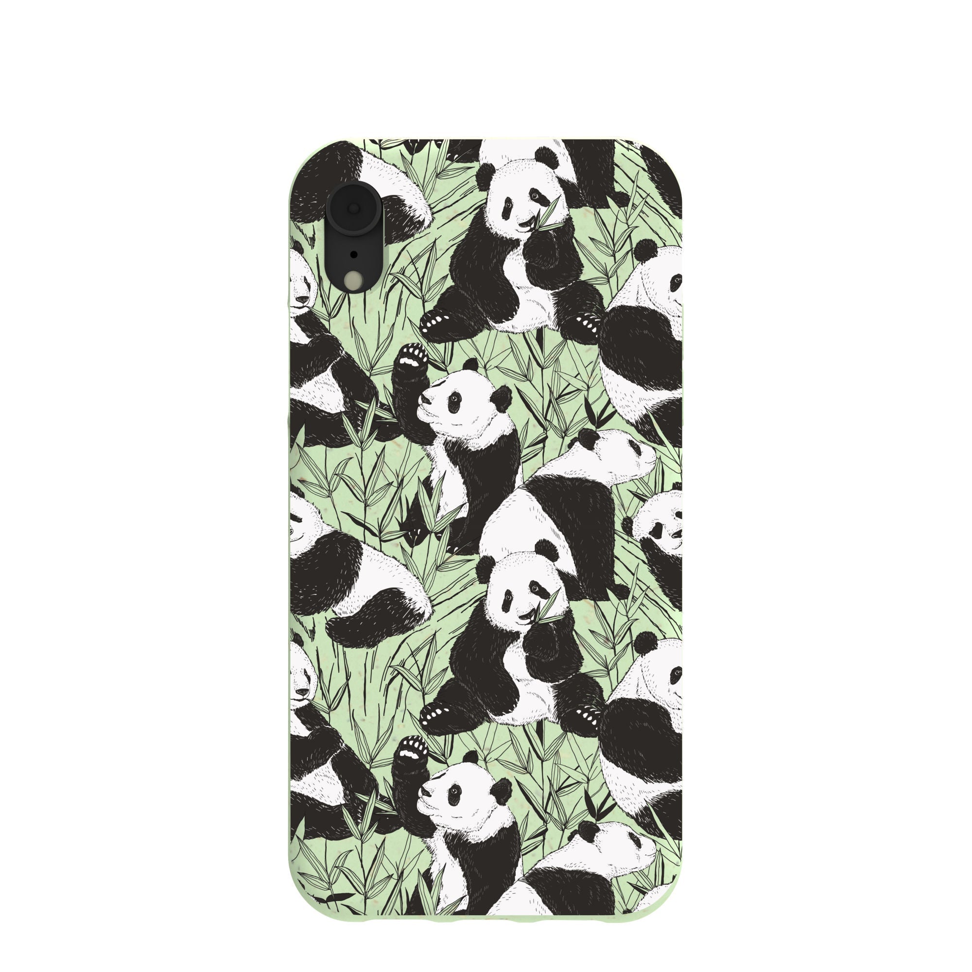Sage Green Pandamonium iPhone XR Case Refurbished - Pela Case refurbished available on Cerqular