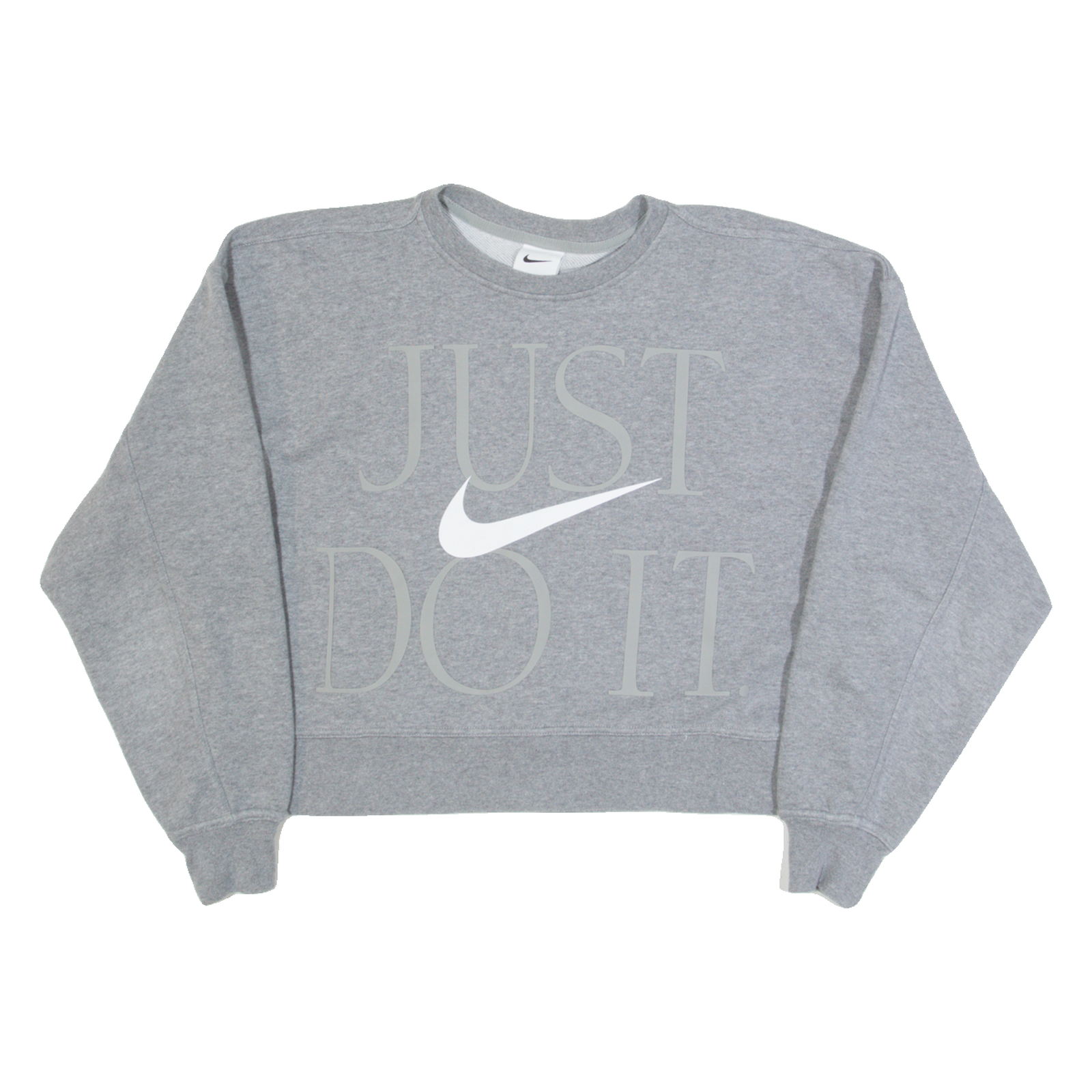 NIKE Cropped Oversized Womens Sweatshirt Grey XS Refurbished - N/A refurbished available on Cerqular