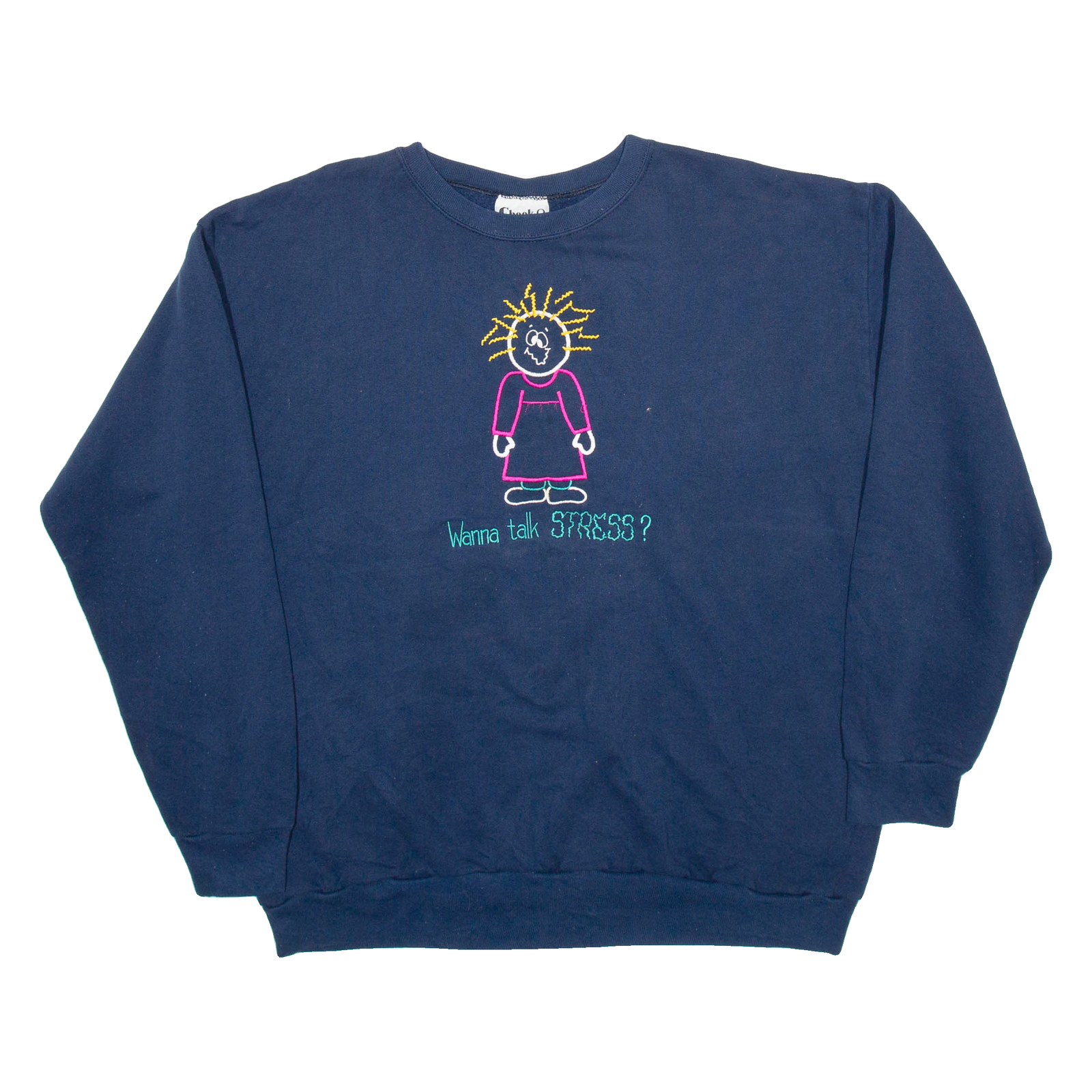 Buy CHEEK-O Wanna Talk Stress? Womens Sweatshirt Blue 2XL Refurbished - $16.37 CHEEK-O Wanna Talk Stress? Womens Sweatshirt Blue 2XL Refurbished - N/A refurbished available on Cerqular