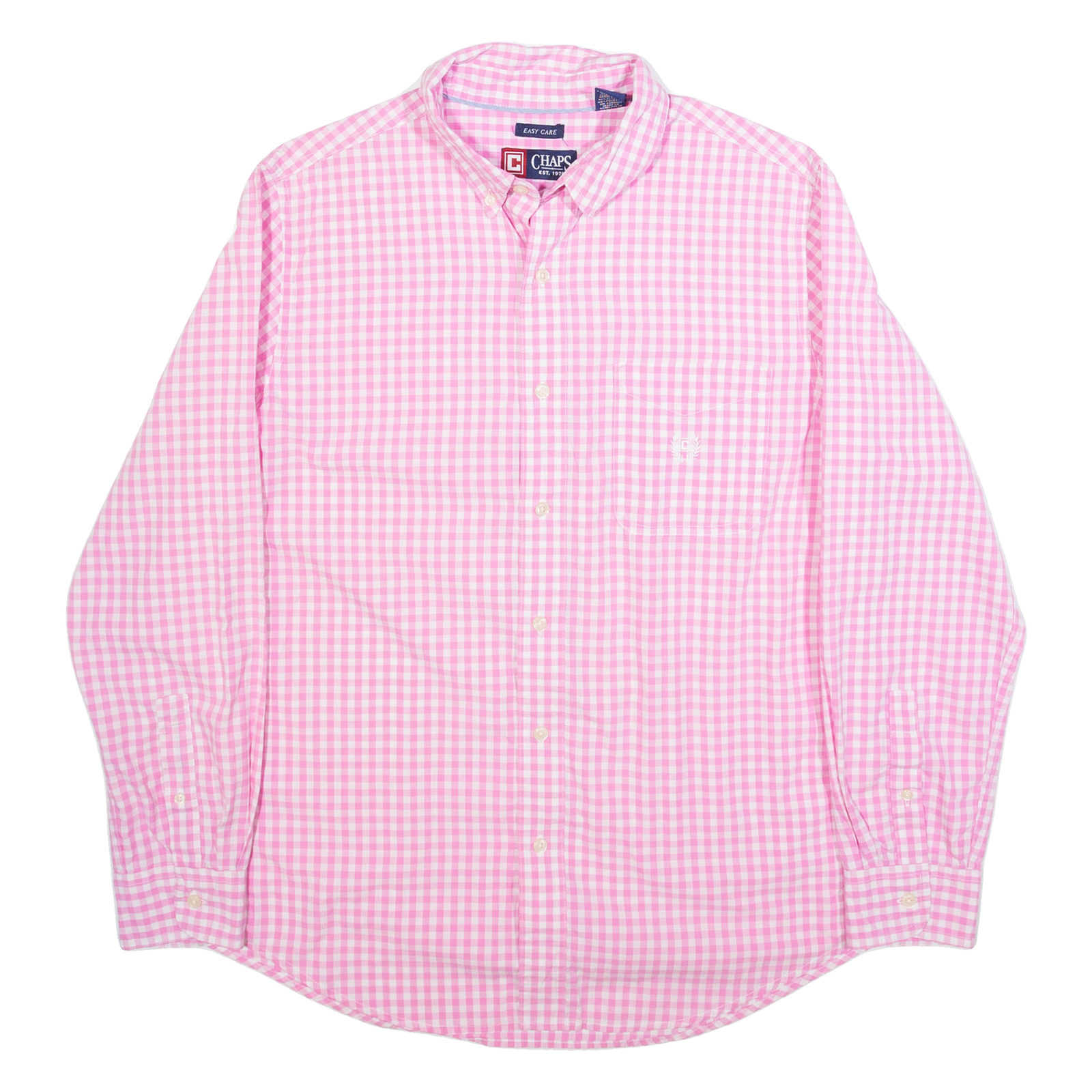 CHAPS Womens Shirt Pink Gingham Long Sleeve M Refurbished - N/A refurbished available on Cerqular