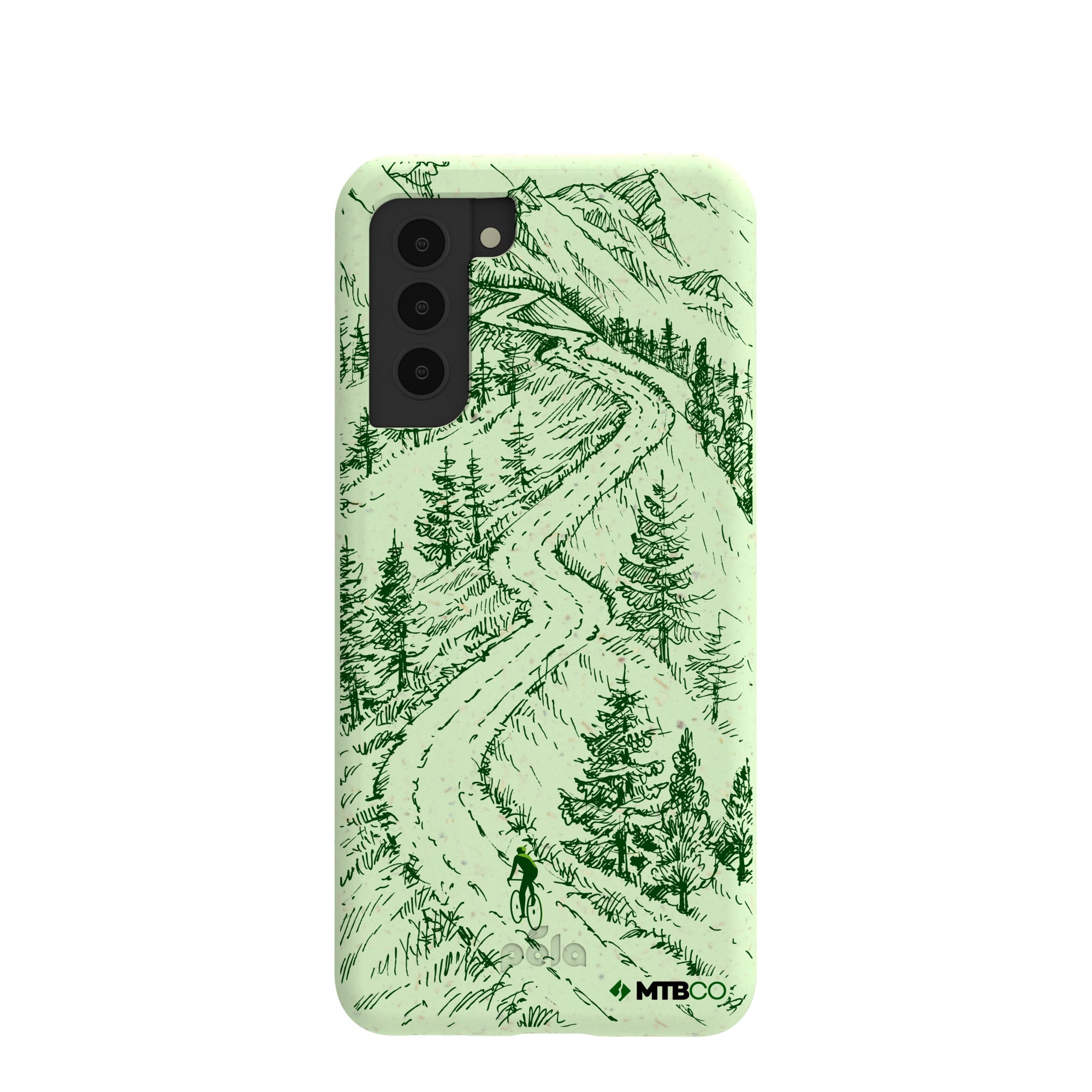 Sage Green Into the Mountains MTBCO Samsung Galaxy S21 Case Refurbished - Pela Case refurbished available on Cerqular