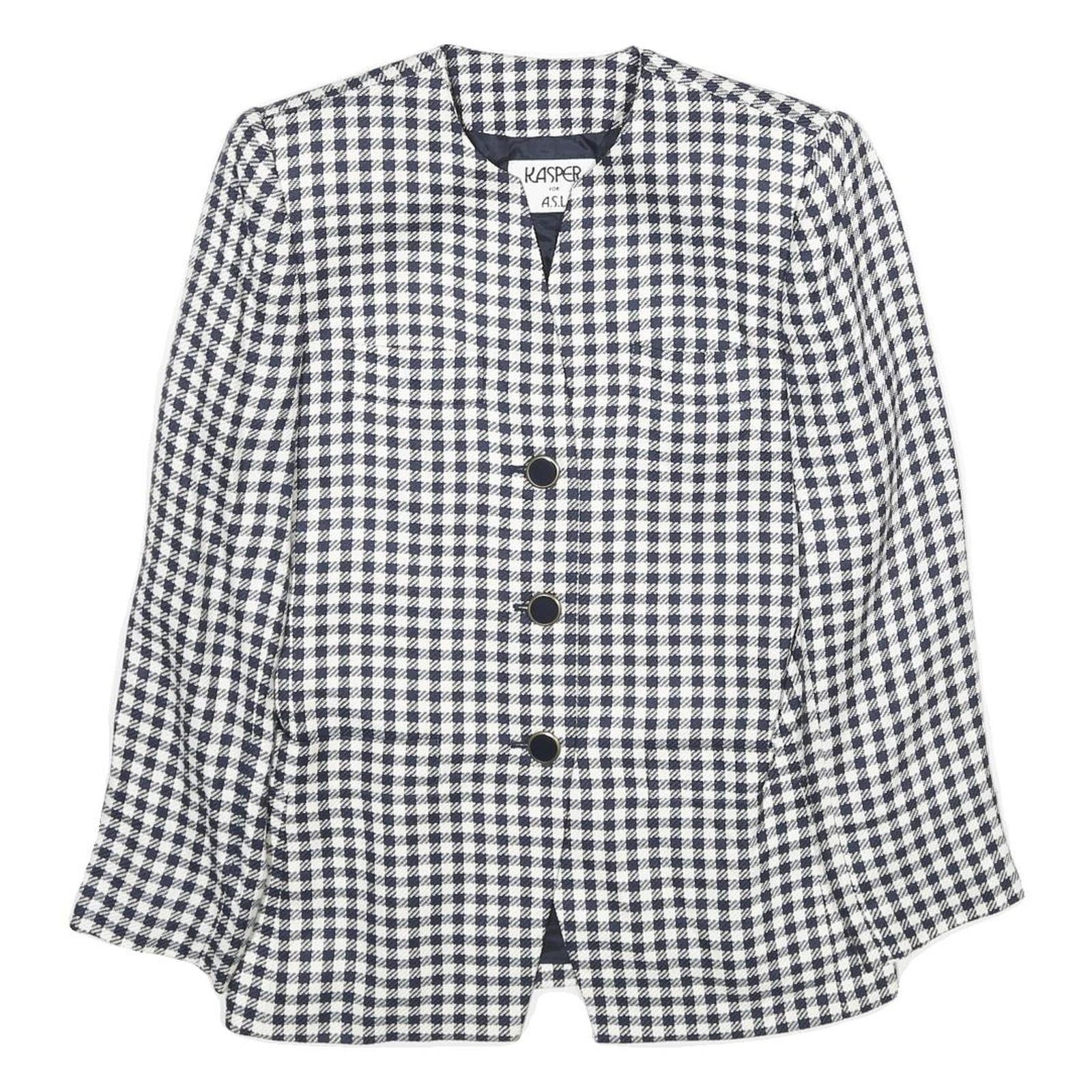 Buy KASPER Womens Black & White Checked Button Jacket M Viscose Classic Elegant Refurbished - $48.09 KASPER Womens Black & White Checked Button Jacket M Viscose Classic Elegant Refurbished - N/A refurbished available on Cerqular