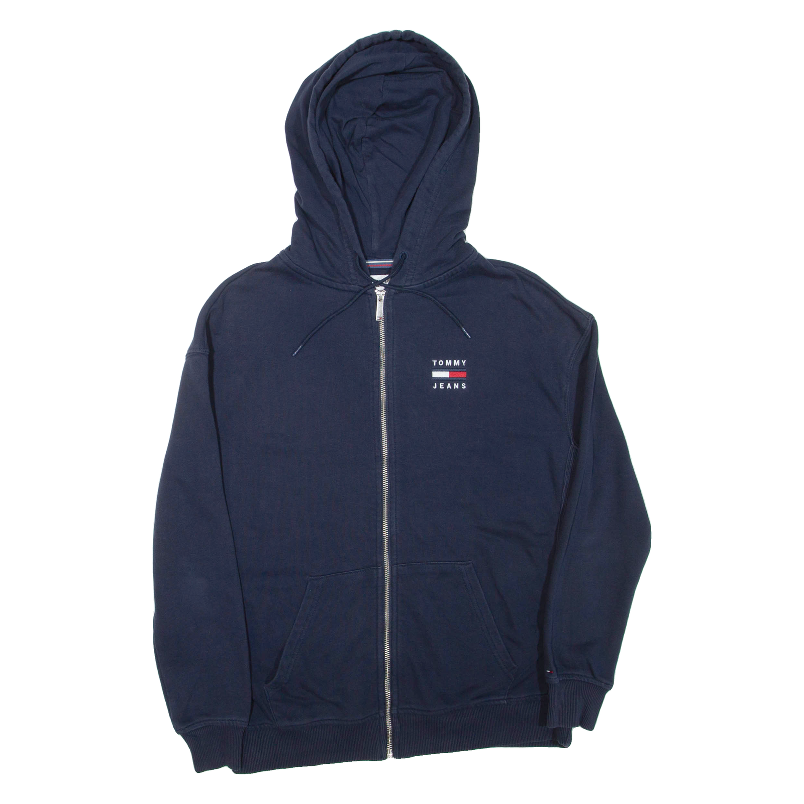 TOMMY JEANS Mens Blue Hoodie Full Zip XXS Refurbished - N/A refurbished available on Cerqular