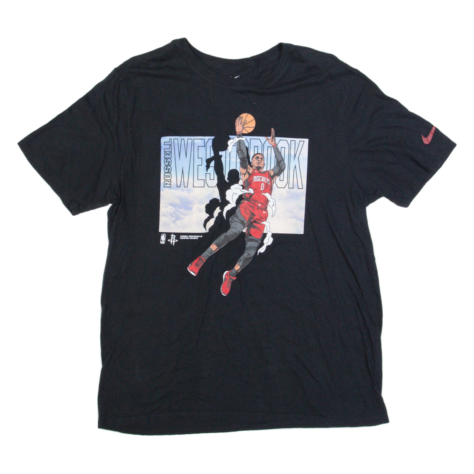 NIKE Russell Westbrook Mens T-Shirt Black USA L Refurbished - N/A refurbished available on Cerqular