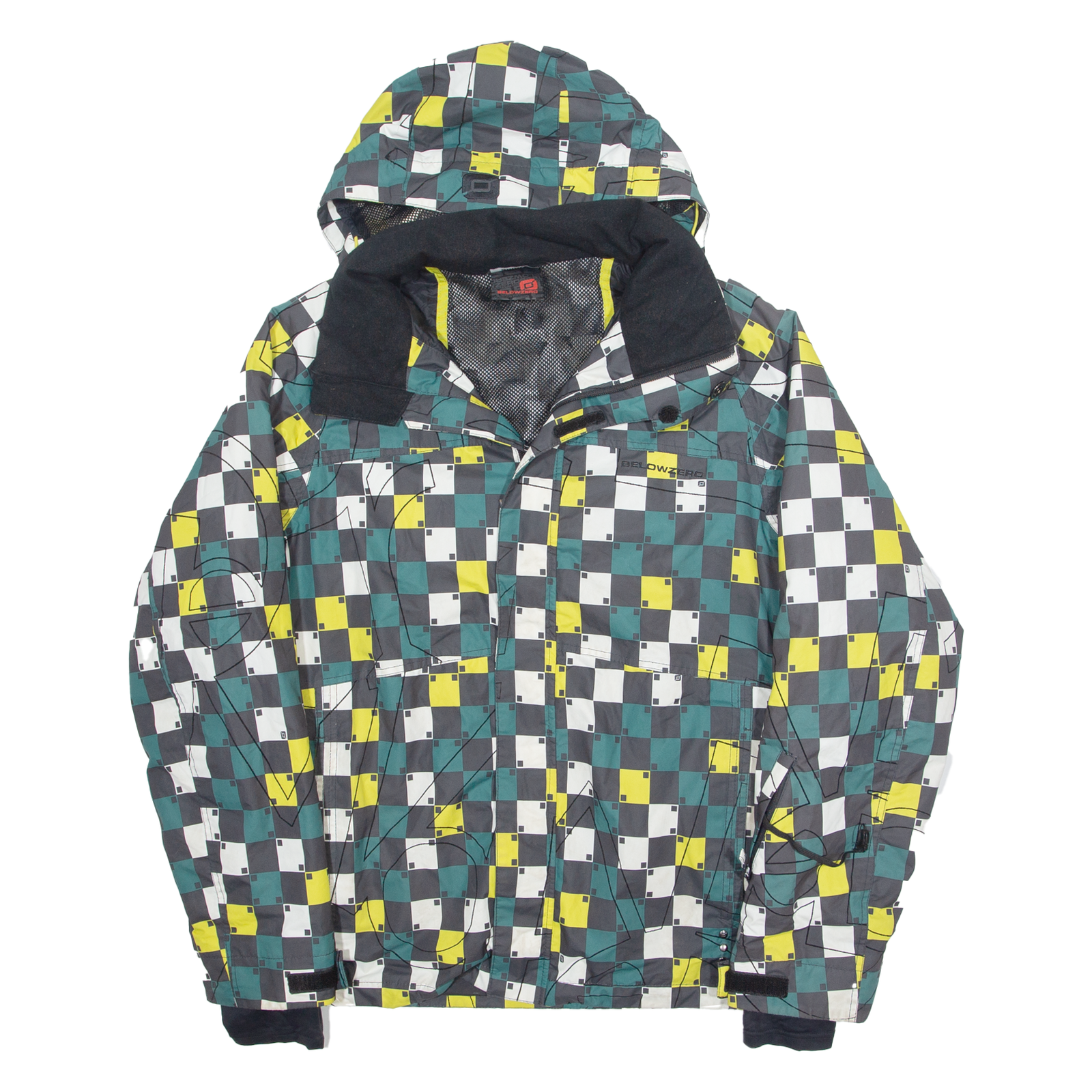 BELOW ZERO Mens Ski Coat Green Hooded Check S Refurbished - N/A refurbished available on Cerqular