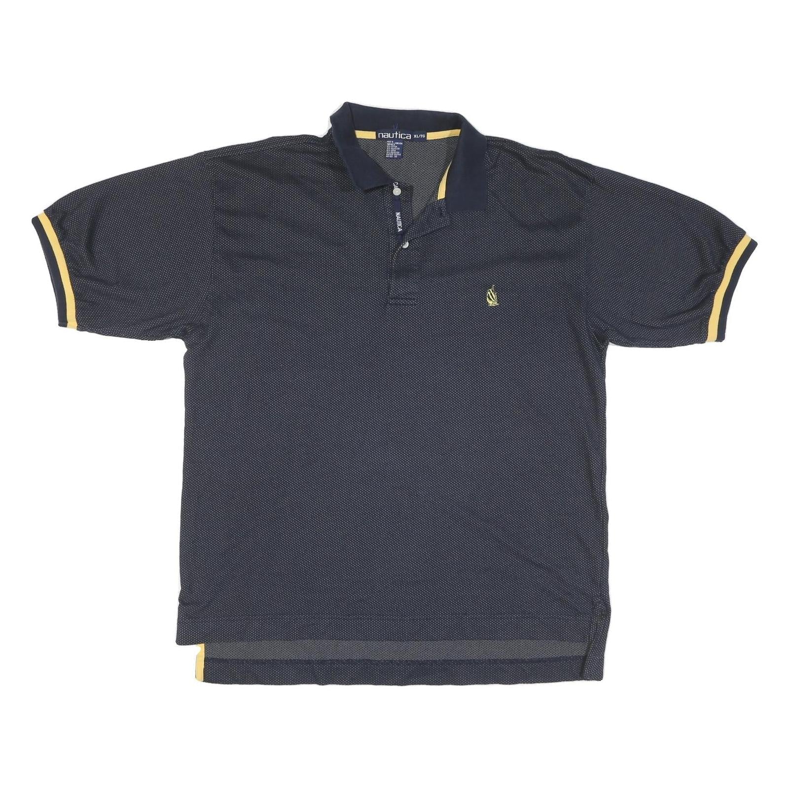 Buy NAUTICA Mens Blue & Yellow Short Sleeve Polo Shirt XL Cotton Blend Classic Fit Refurbished - $25.99 NAUTICA Mens Blue & Yellow Short Sleeve Polo Shirt XL Cotton Blend Classic Fit Refurbished - N/A refurbished available on Cerqular