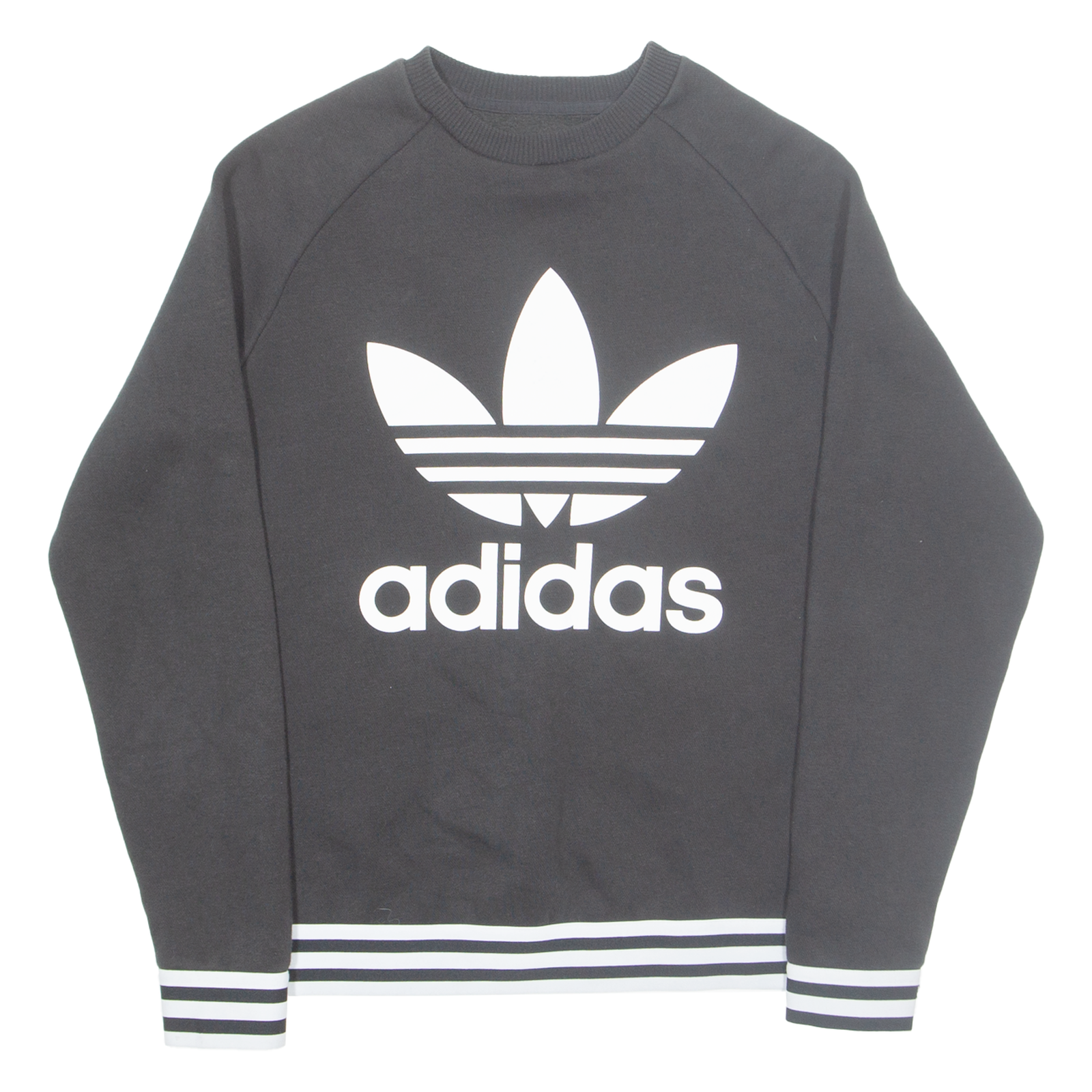 ADIDAS ORIGINALS Womens Sweatshirt Black Crew Neck UK 6 Refurbished - N/A refurbished available on Cerqular