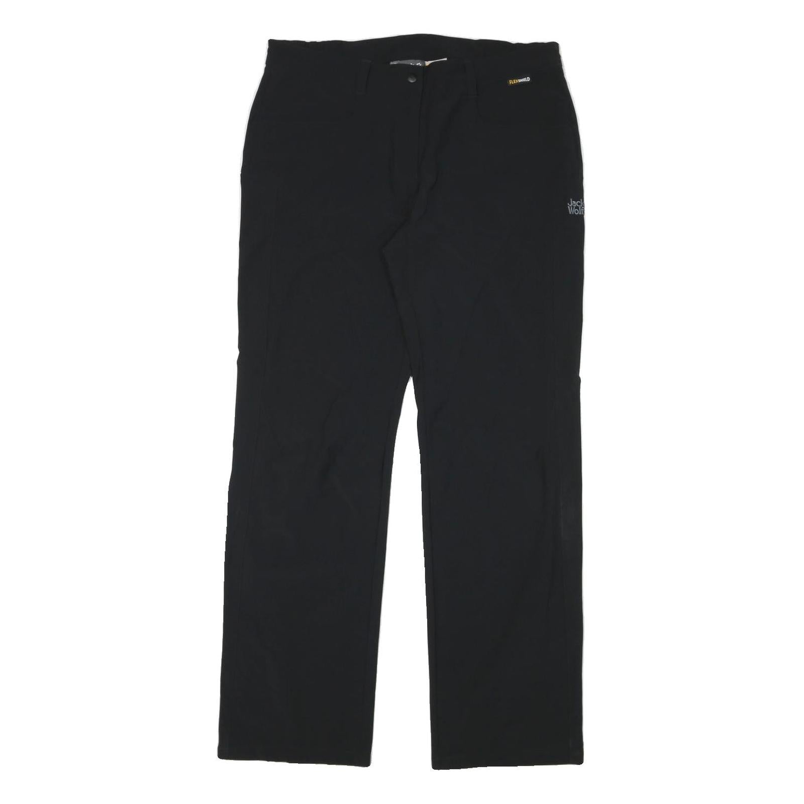 JACK WOLFSKIN Womens Polyester Blend Black Regular Fit Straight Leg Trousers W34 Refurbished - N/A refurbished available on Cerqular