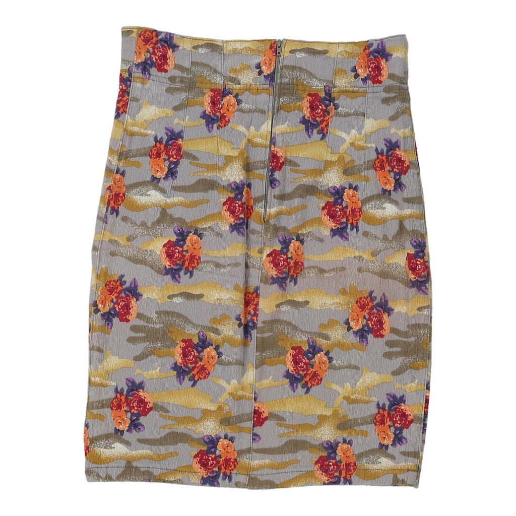 Spitfire Floral Skirt - Small Multicoloured Cotton Refurbished - Thrifted (note: this is a term often used to describe second- refurbished available on Cerqular