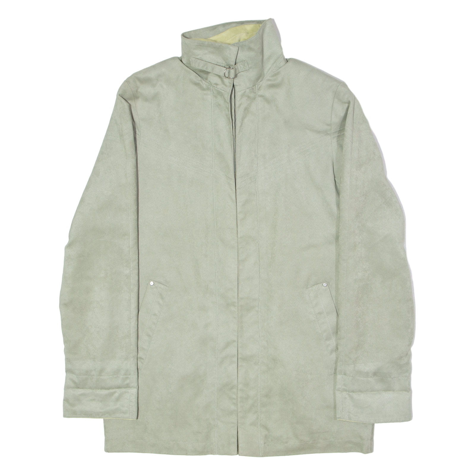 BIAGGINI Womens Overcoat Coat Green Faux Suede UK 6 Refurbished - N/A refurbished available on Cerqular