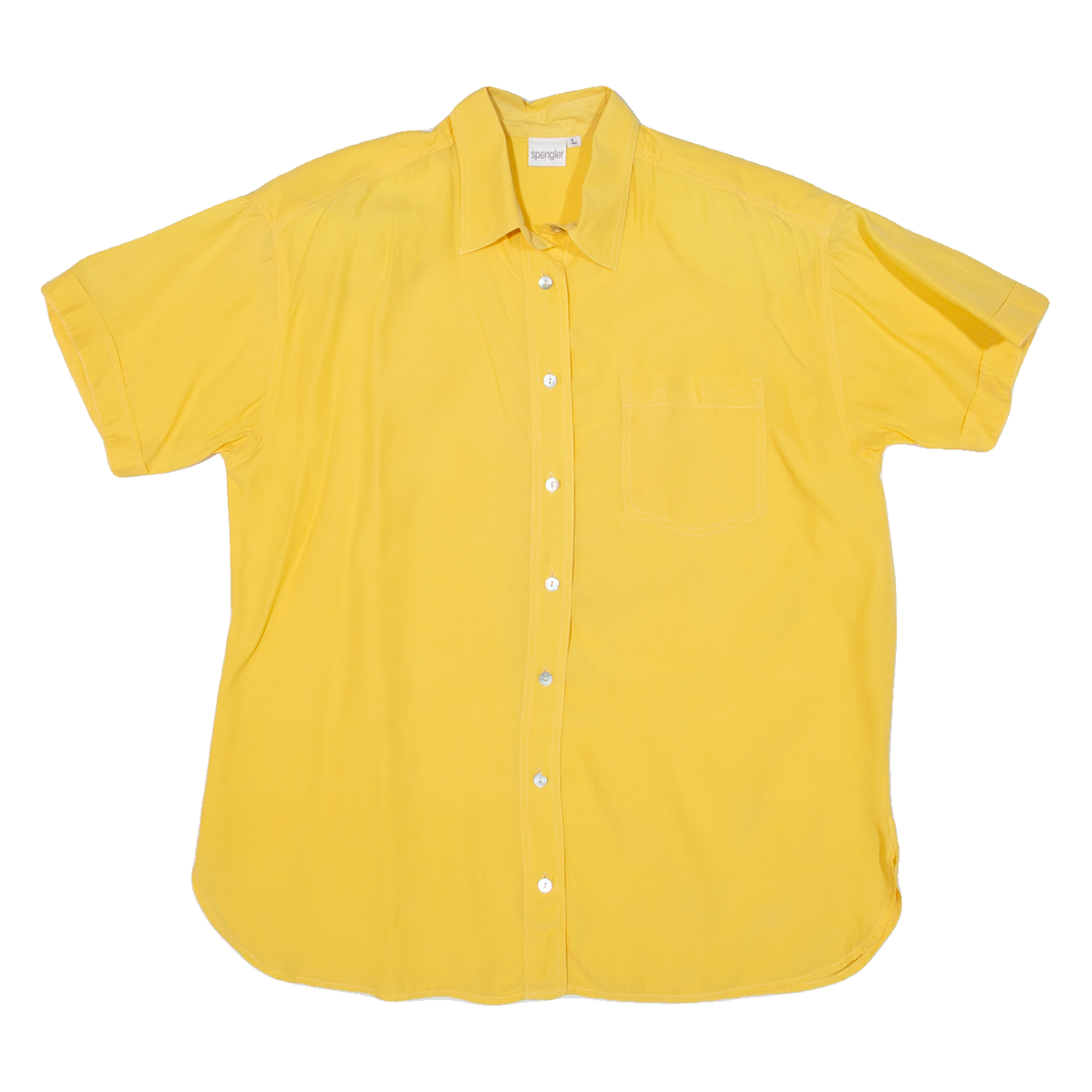 SPENGLER Womens Plain Shirt Yellow L Refurbished - N/A refurbished available on Cerqular