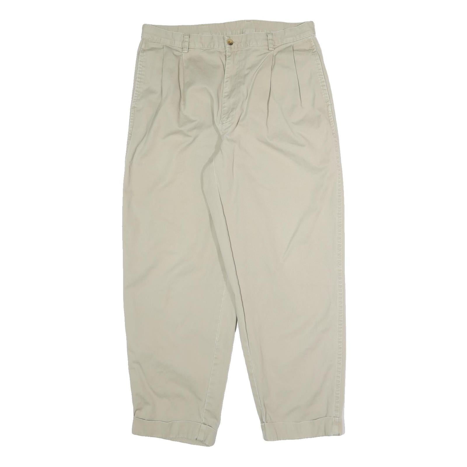 NAUTICA Mens Cotton Blend Beige Relaxed Straight Trousers W32 L28 Classic Fit Refurbished - N/A refurbished available on Cerqular