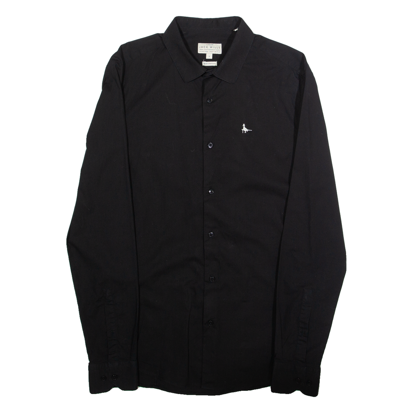 JACK WILLS Mens Formal Shirt Black Long Sleeve S Refurbished - N/A refurbished available on Cerqular
