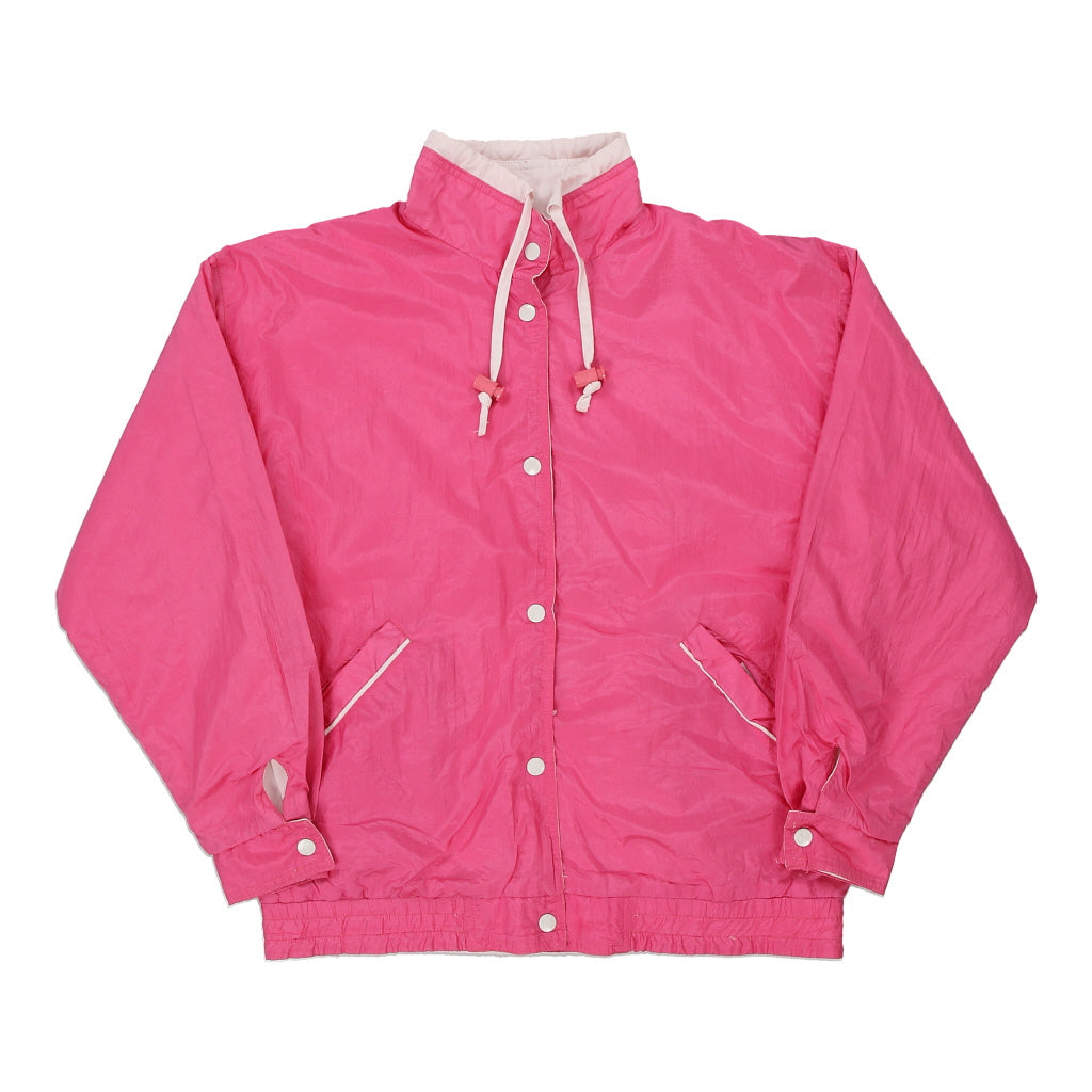 1980s Unbranded Jacket - Large Pink Polyester Refurbished - Thrifted (note: this is a term often used to describe second- refurbished available on Cerqular