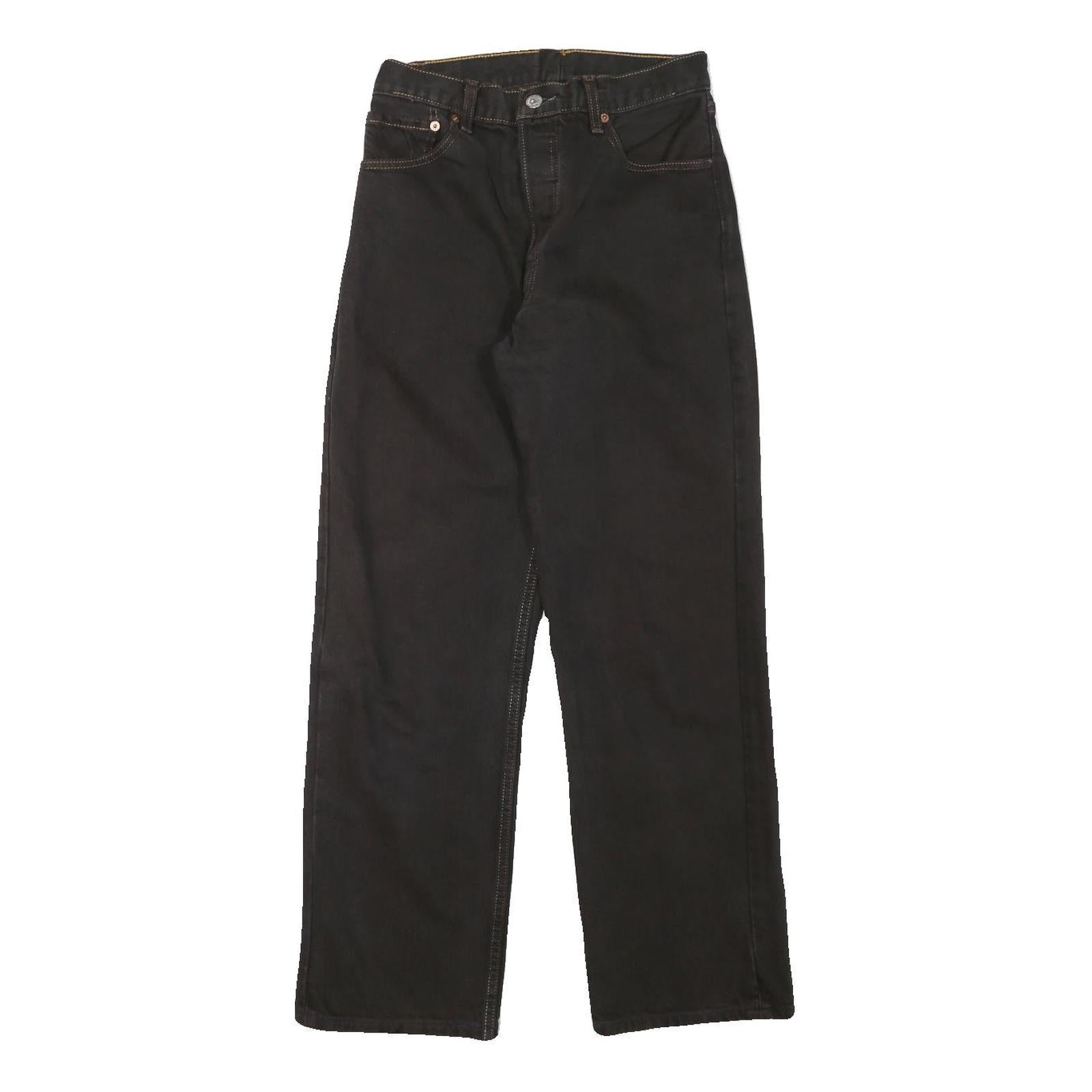 LEVI'S Mens Black Regular Straight Denim W26 L28 Classic Button Cotton Blend Refurbished - N/A refurbished available on Cerqular