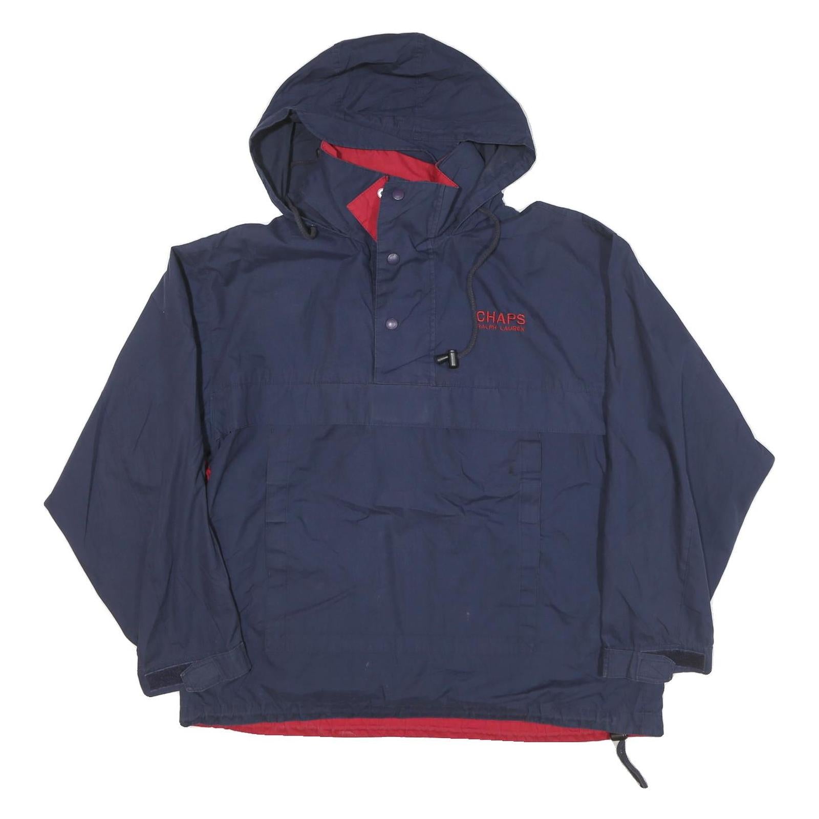 CHAPS RALPH LAUREN Mens Navy Bomber Jacket M Polyester Blend Zip Hooded Refurbished - N/A refurbished available on Cerqular