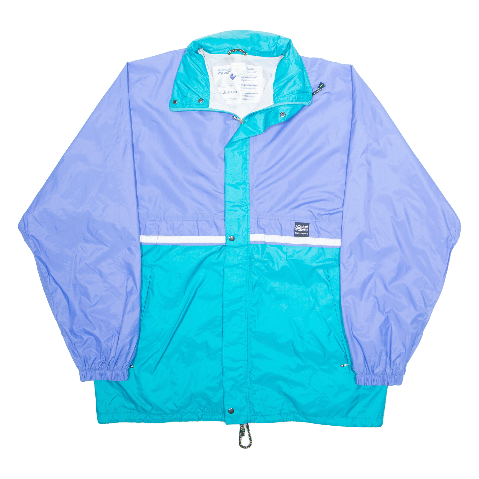 AQUA GUARD Mens Rain Jacket Blue Hooded 2XL Refurbished - N/A refurbished available on Cerqular
