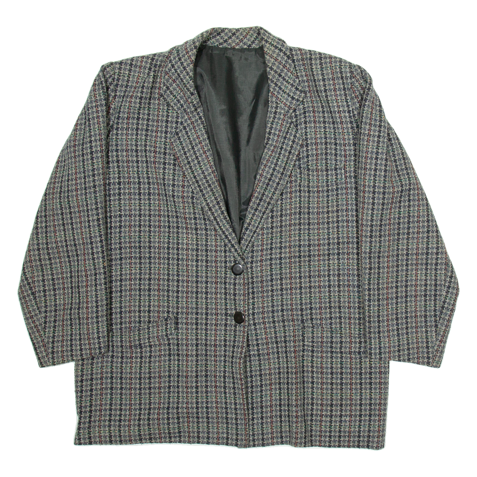 Mens Blazer Jacket Grey Check L Refurbished - N/A refurbished available on Cerqular