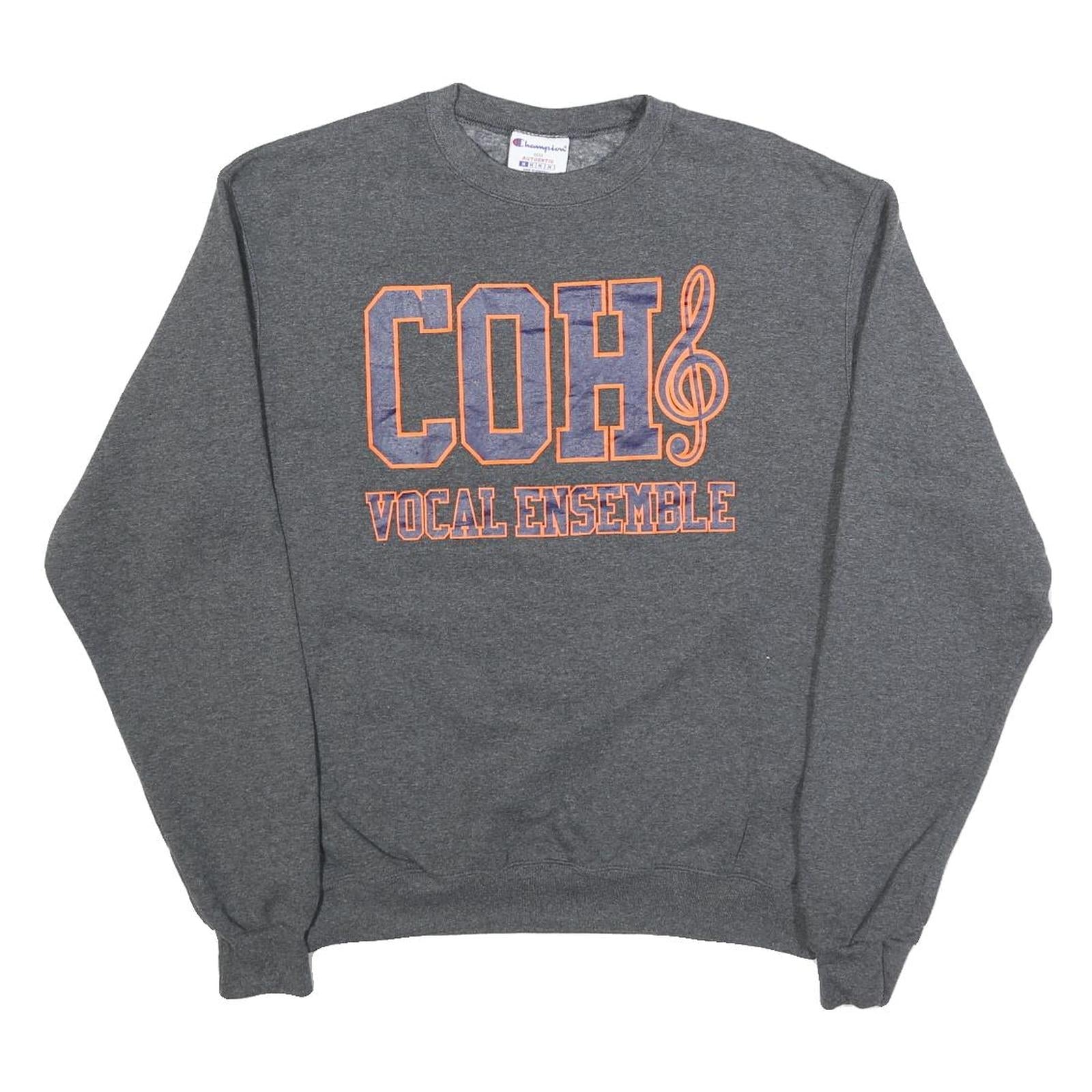 CHAMPION Mens Grey COH Vocal Ensemble Crew Neck M Cotton Blend Pullover Refurbished - N/A refurbished available on Cerqular