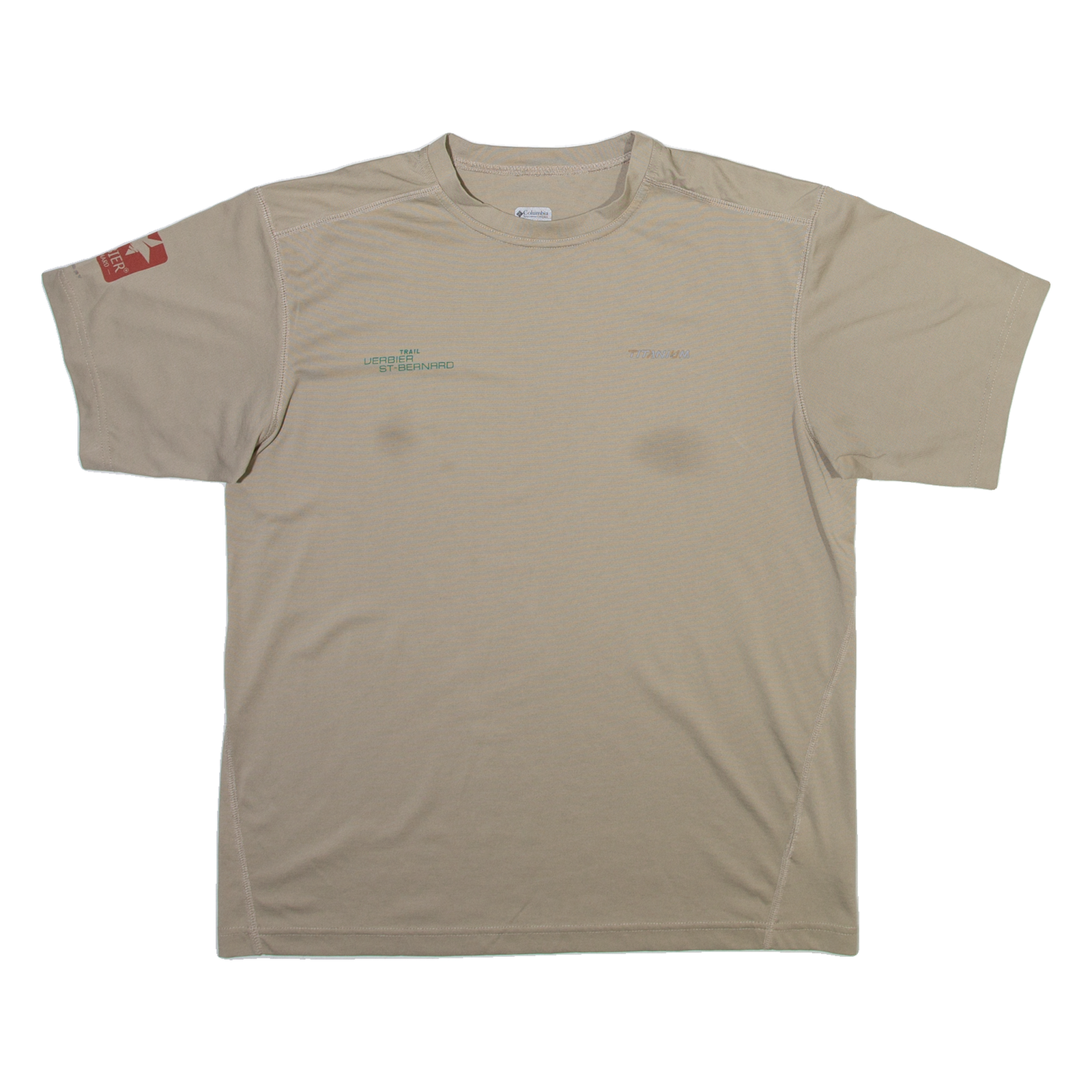 COLUMBIA Mens T-Shirt Grey L Refurbished - N/A refurbished available on Cerqular