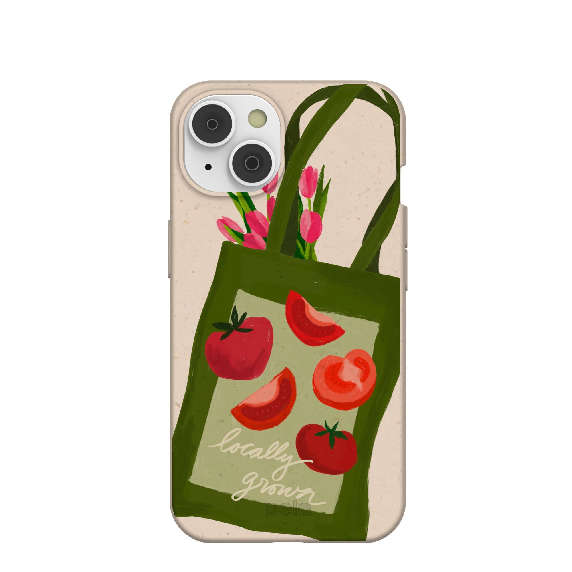Seashell Market Tote iPhone 14/16e Case Refurbished - Pela Case refurbished available on Cerqular