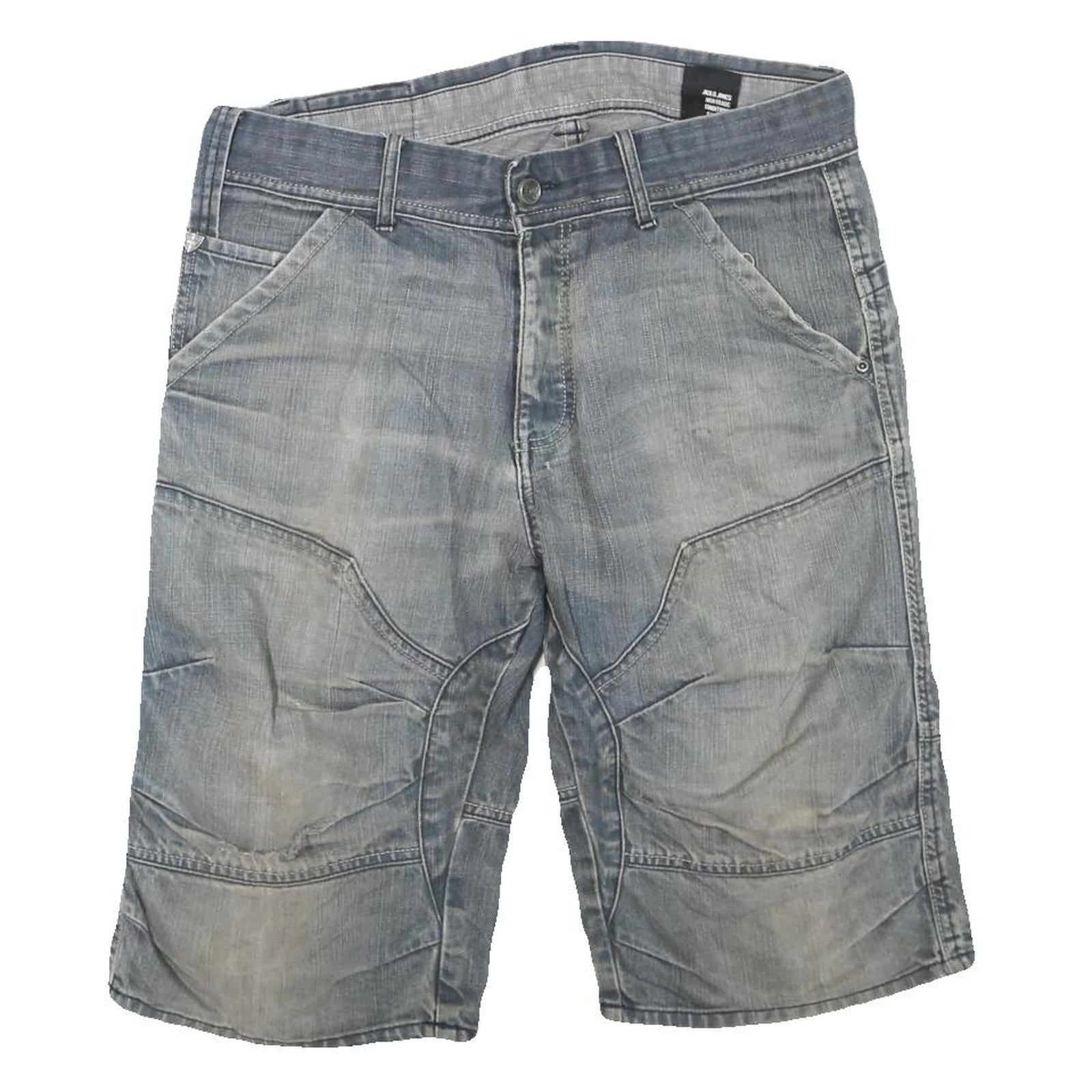 JACK&JONES Mens Shorts Blue Casual L W36 Cotton Blend Relaxed Fit Refurbished - N/A refurbished available on Cerqular
